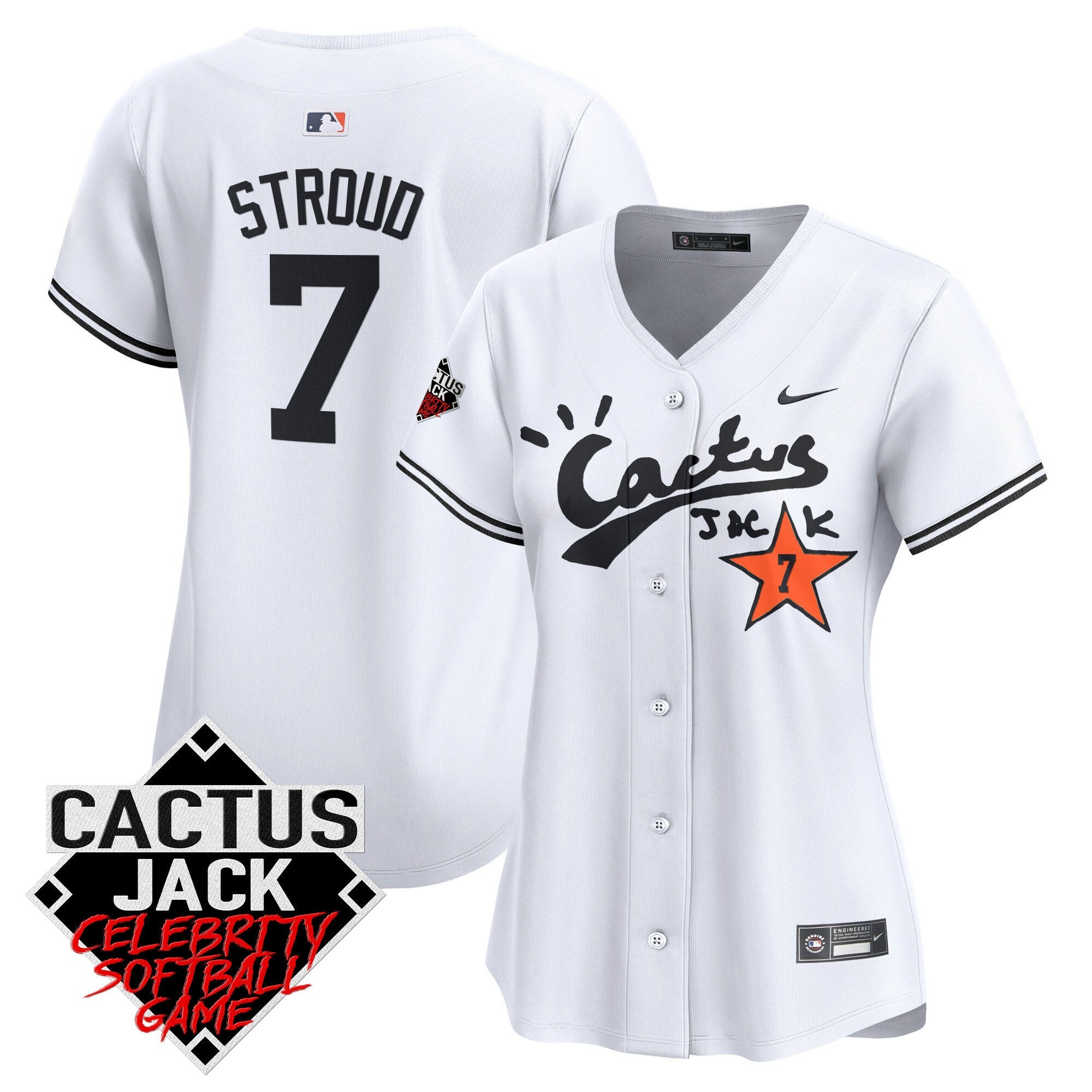 Women’s Cactus Jack Celebrity Softball Game Patch Vapor Premier Limited Jersey V2