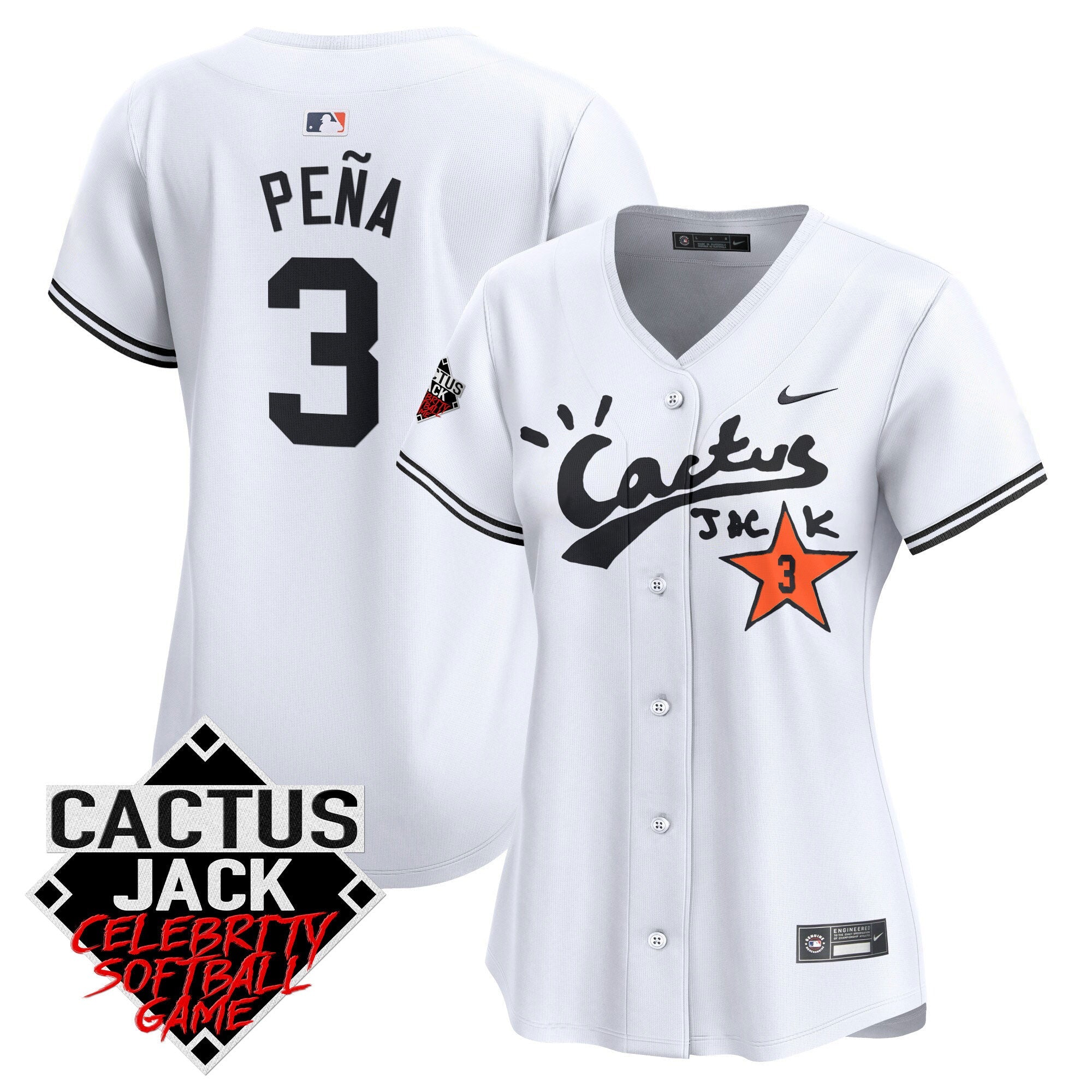 Women’s Cactus Jack Celebrity Softball Game Patch Vapor Premier Limited Jersey V2