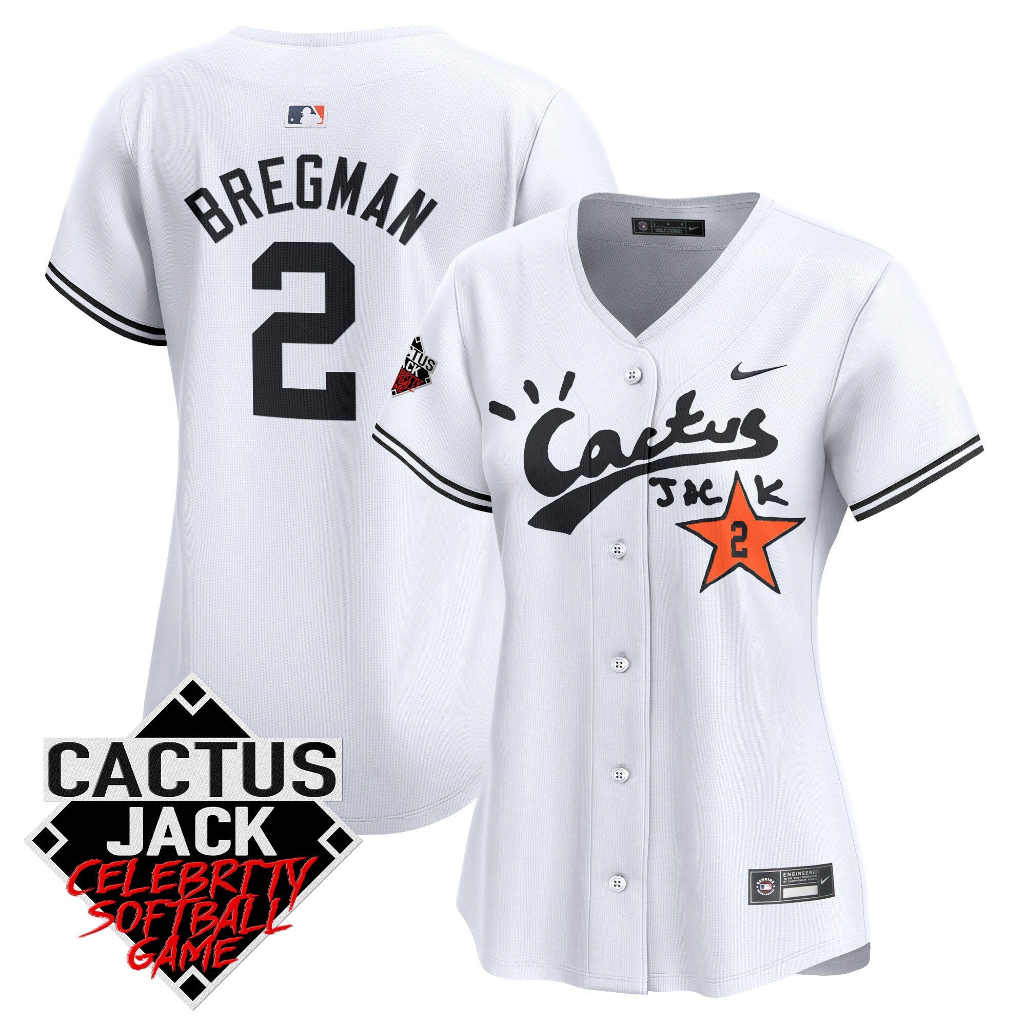 Women’s Cactus Jack Celebrity Softball Game Patch Vapor Premier Limited Jersey V2