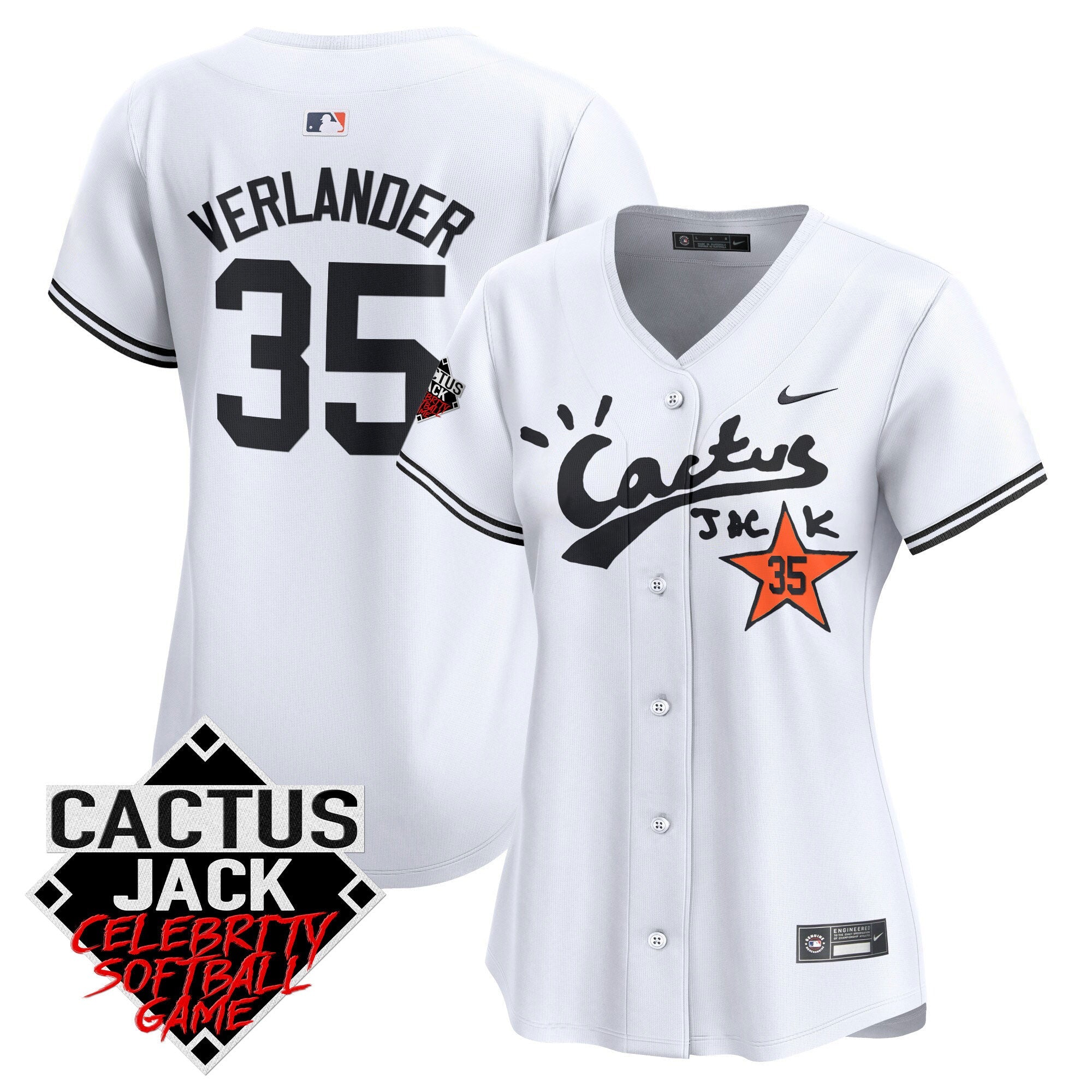 Women’s Cactus Jack Celebrity Softball Game Patch Vapor Premier Limited Jersey V2