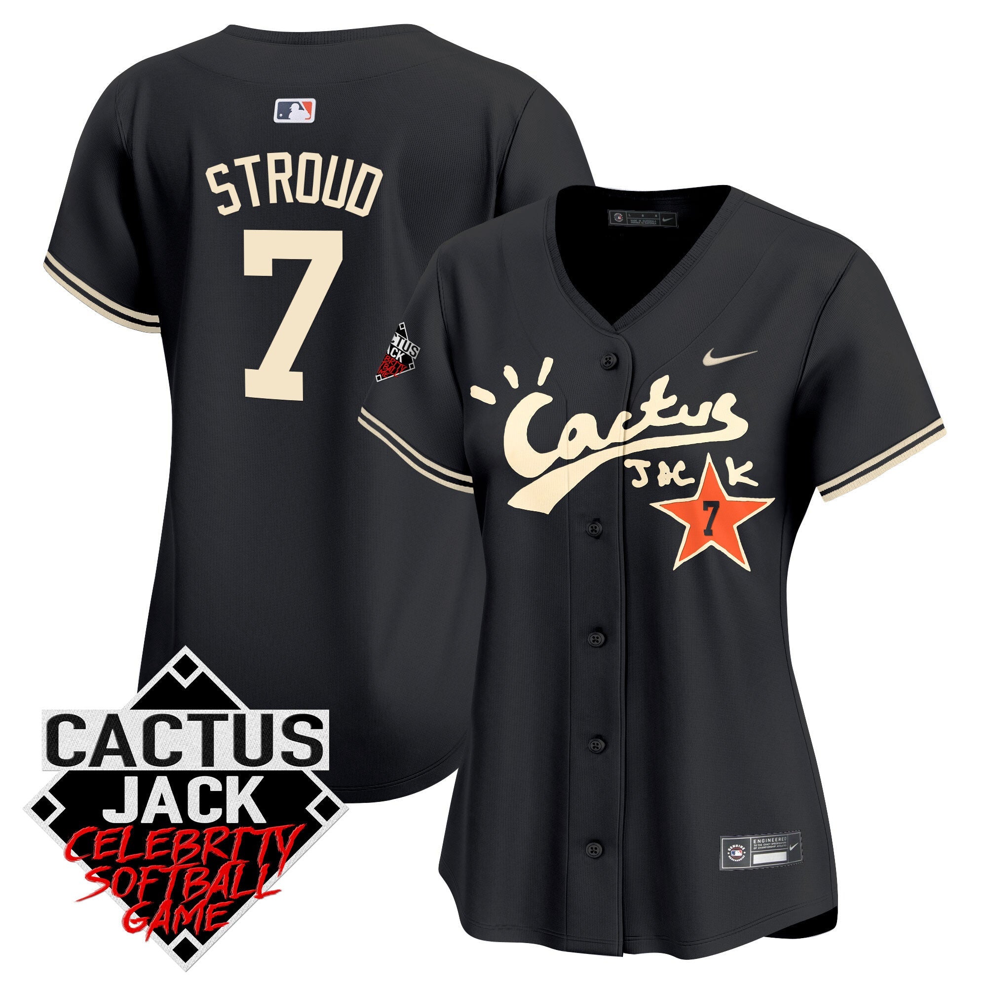 Women’s Cactus Jack Celebrity Softball Game Patch Vapor Premier Limited Jersey V2