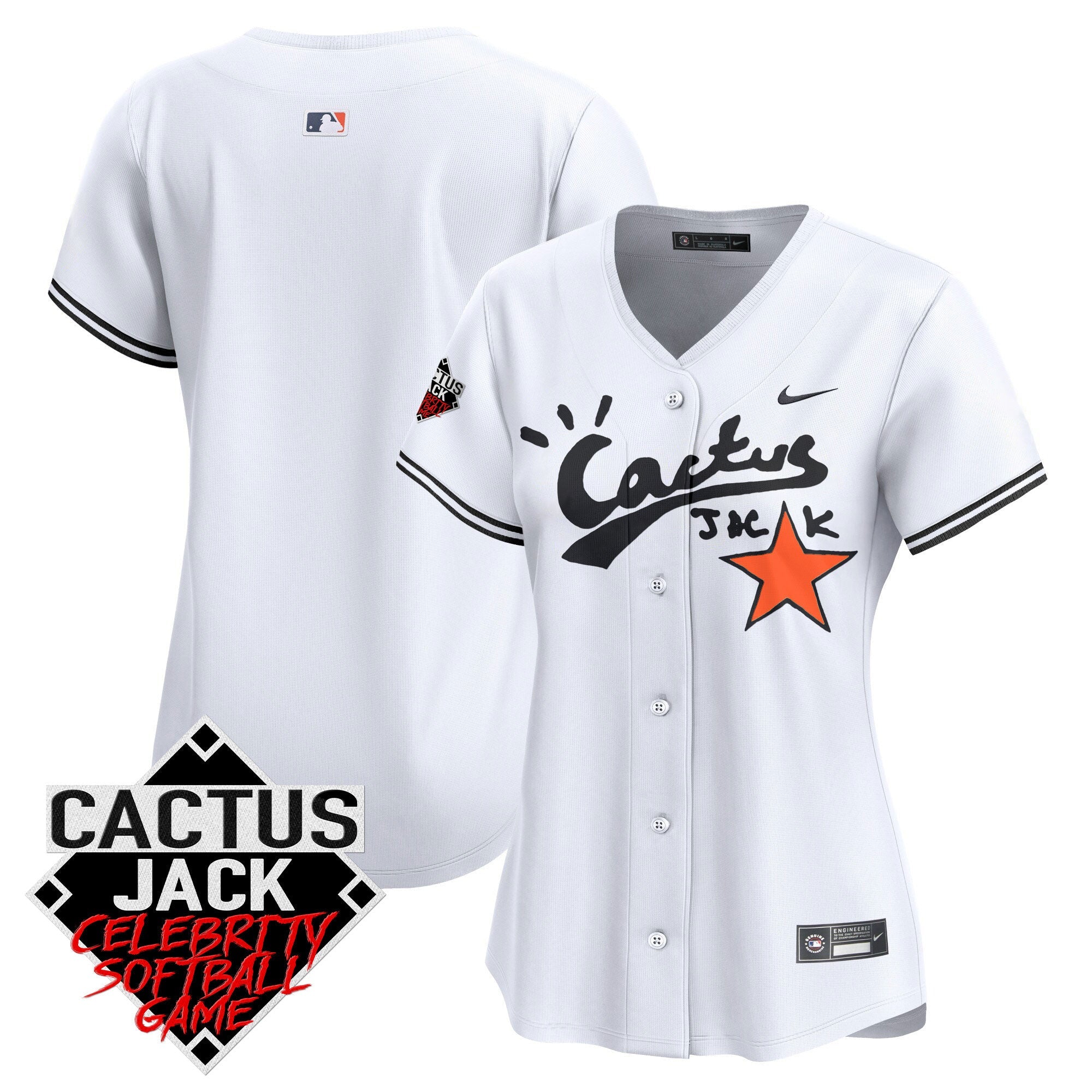 Women’s Cactus Jack Celebrity Softball Game Patch Vapor Premier Limited Jersey V2