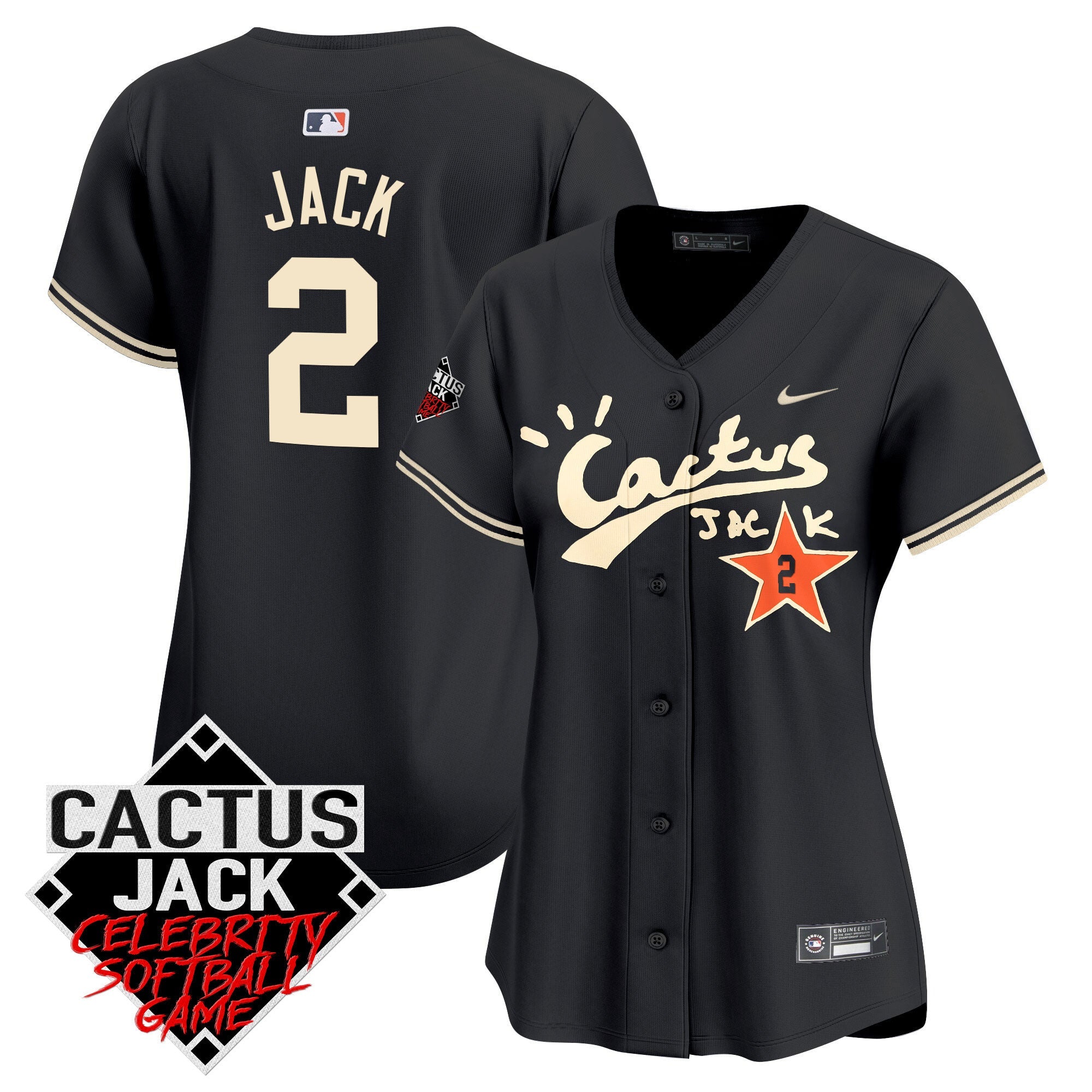 Women’s Cactus Jack Celebrity Softball Game Patch Vapor Premier Limited Jersey V2