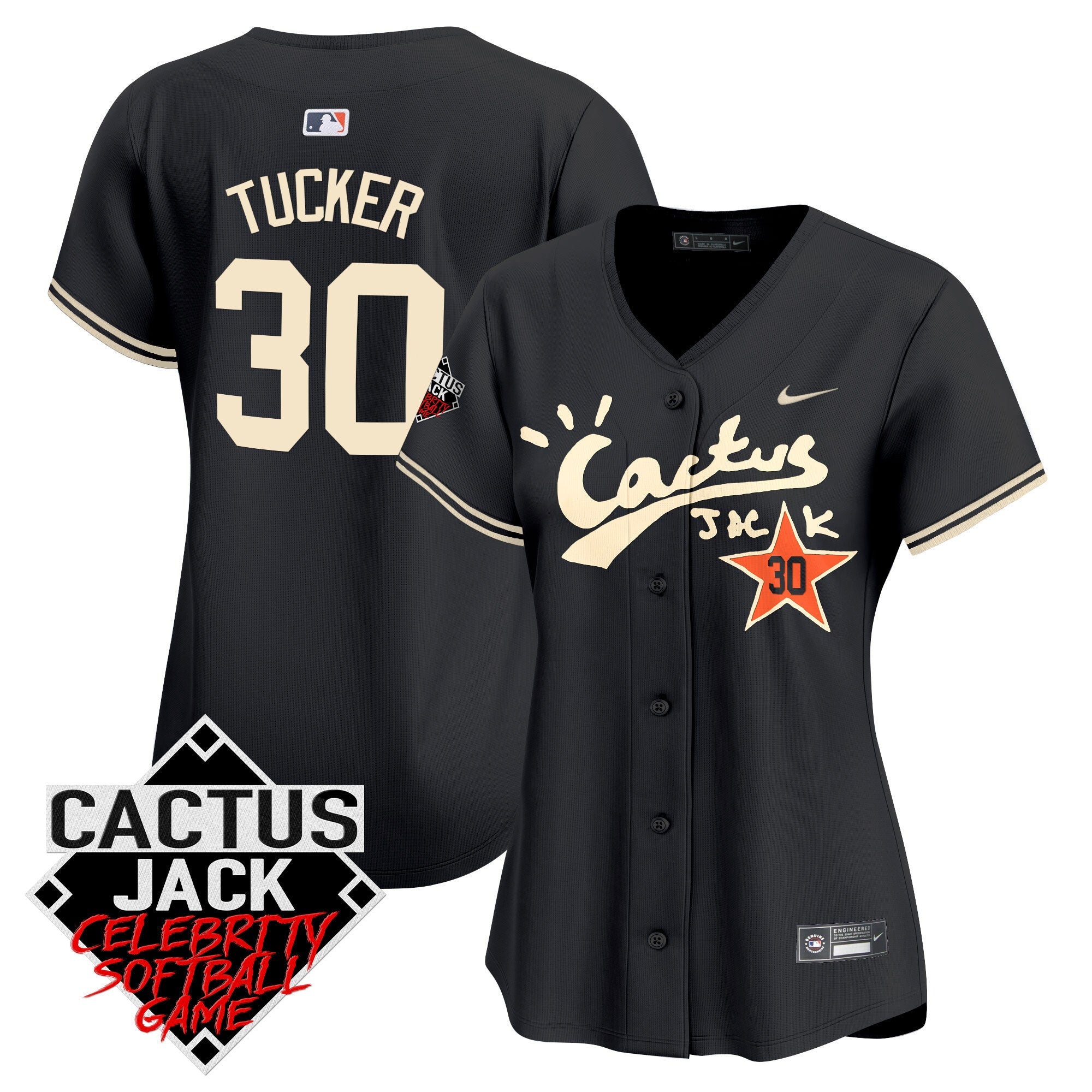 Women’s Cactus Jack Celebrity Softball Game Patch Vapor Premier Limited Jersey V2