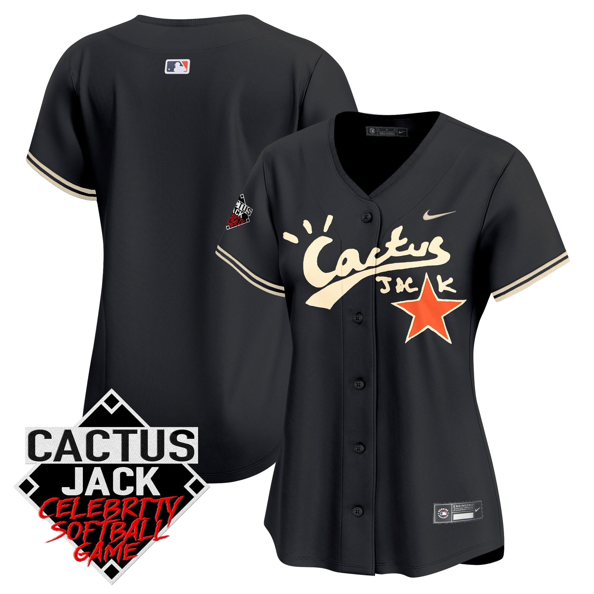 Women’s Cactus Jack Celebrity Softball Game Patch Vapor Premier Limited Jersey V2