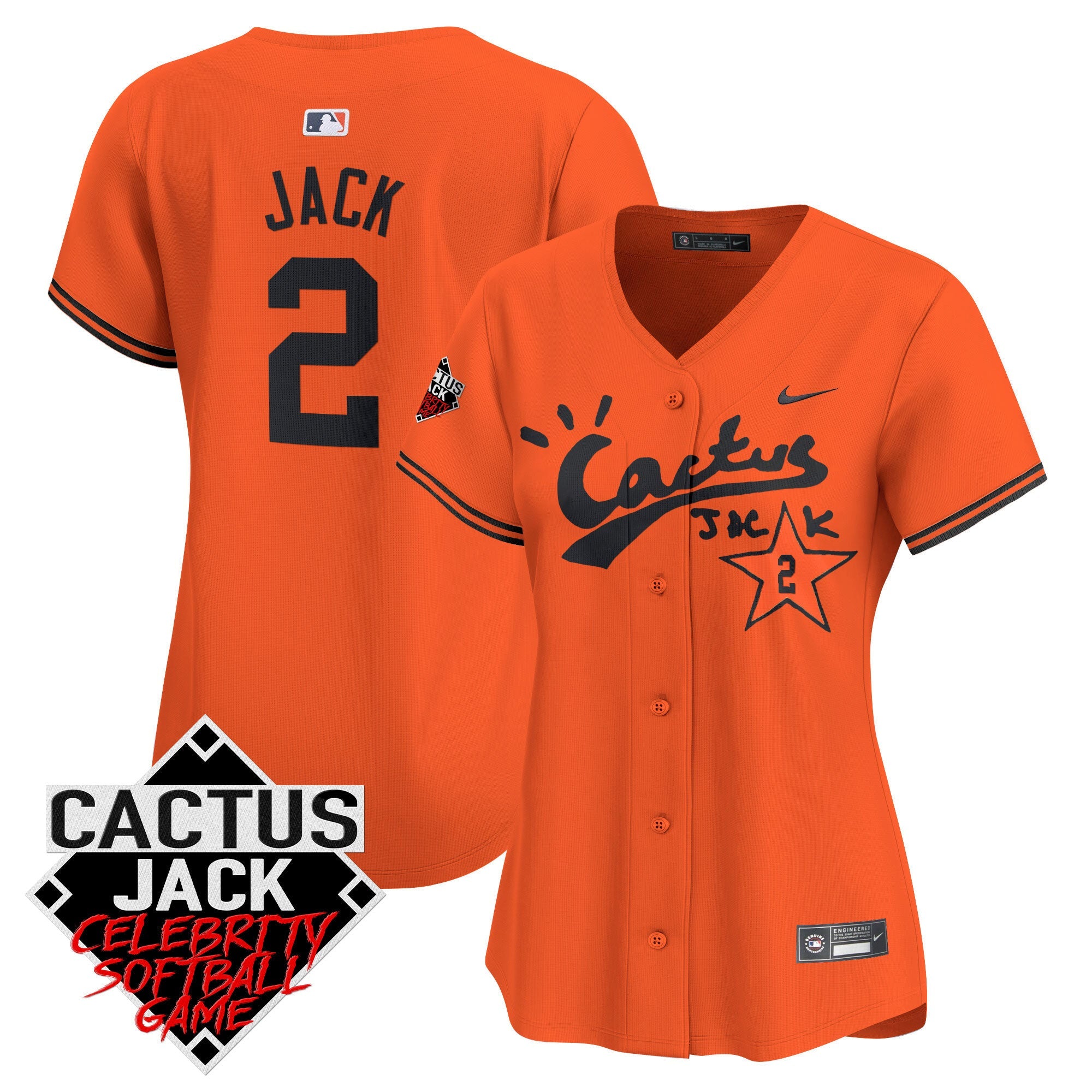 Women’s Cactus Jack Celebrity Softball Game Patch Vapor Premier Limited Jersey V2