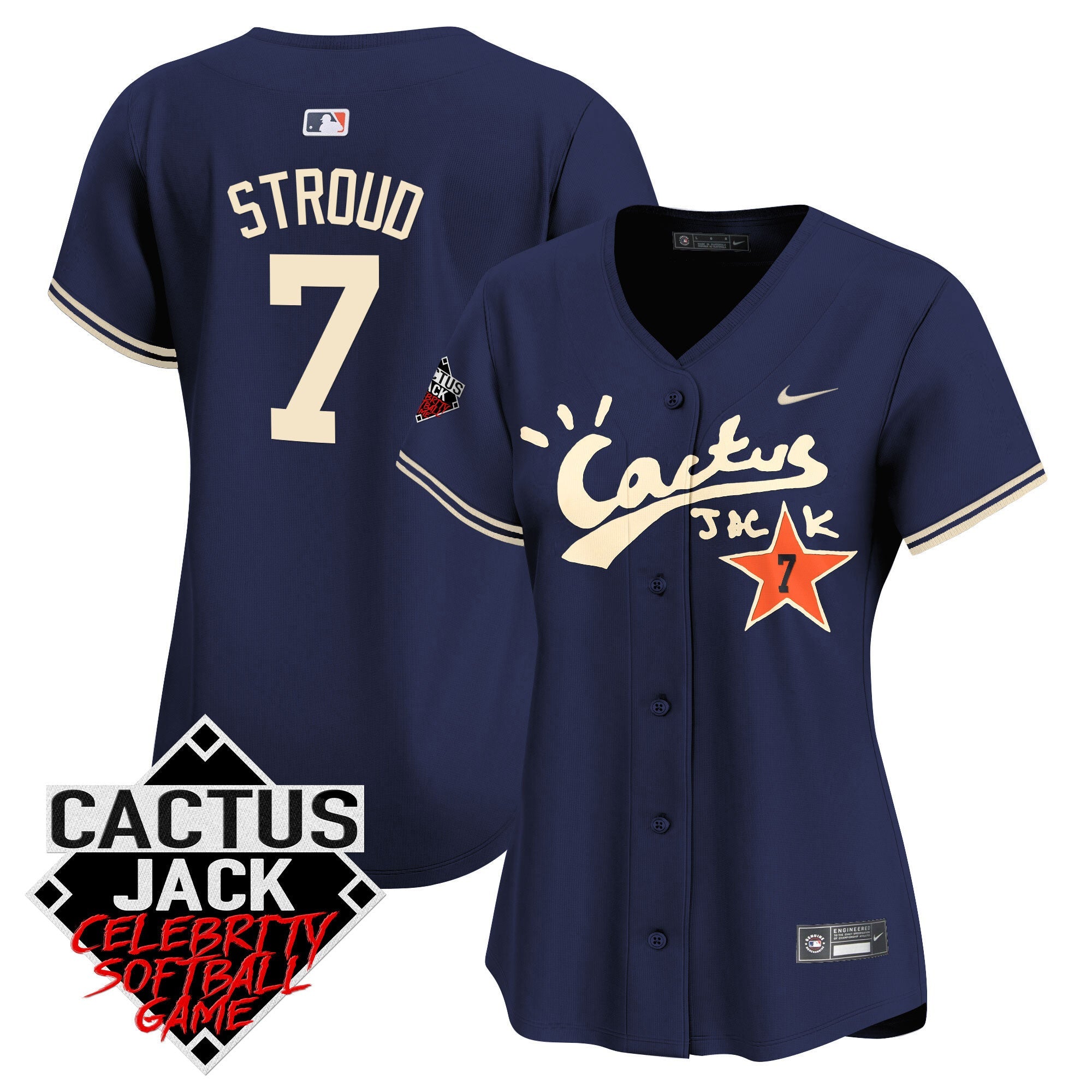 Women’s Cactus Jack Celebrity Softball Game Patch Vapor Premier Limited Jersey V2