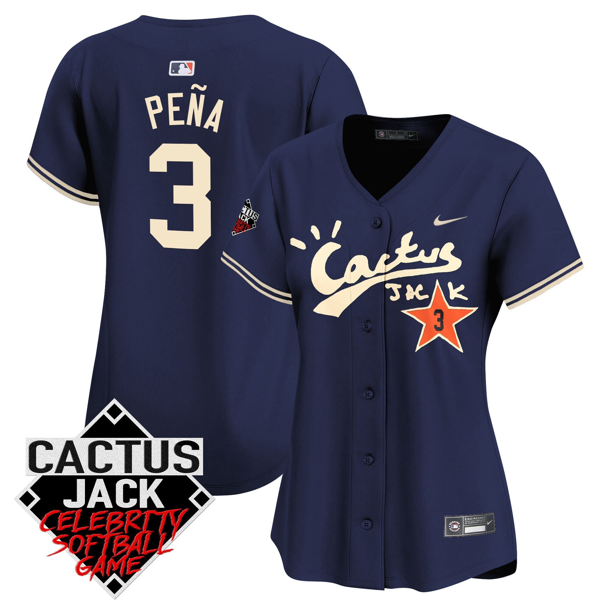 Women’s Cactus Jack Celebrity Softball Game Patch Vapor Premier Limited Jersey V2