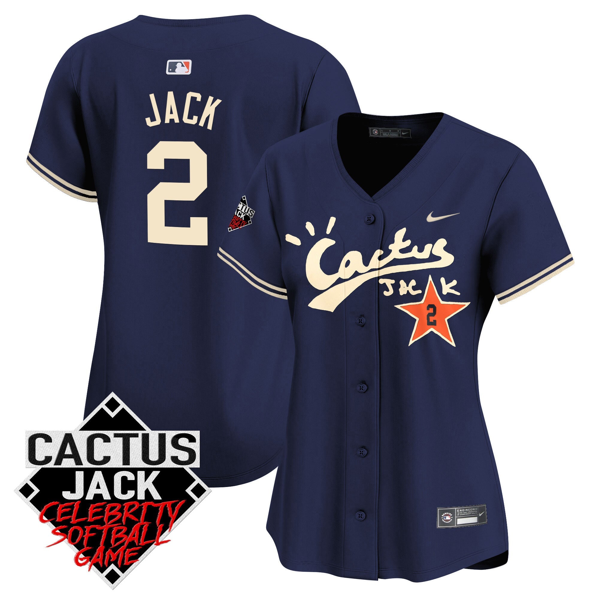 Women’s Cactus Jack Celebrity Softball Game Patch Vapor Premier Limited Jersey V2