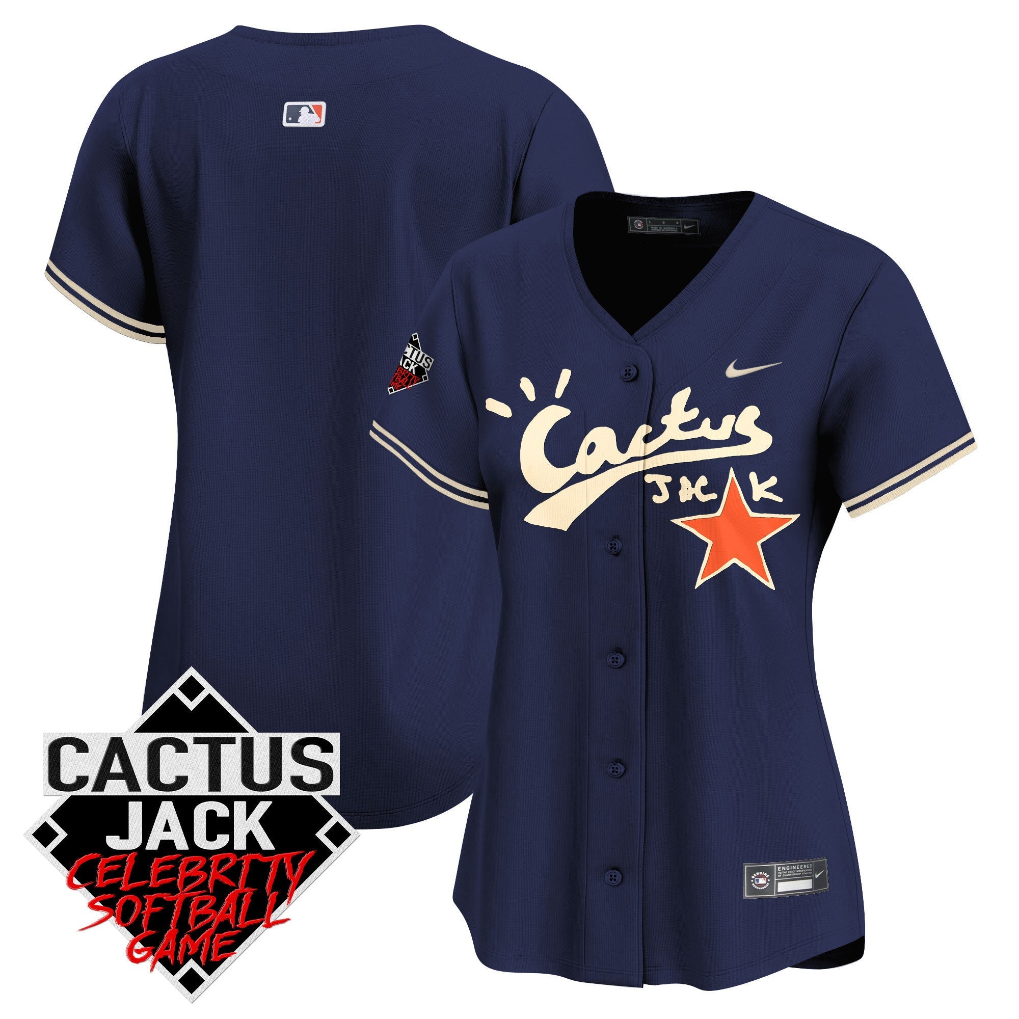 Women’s Cactus Jack Celebrity Softball Game Patch Vapor Premier Limited Jersey V2
