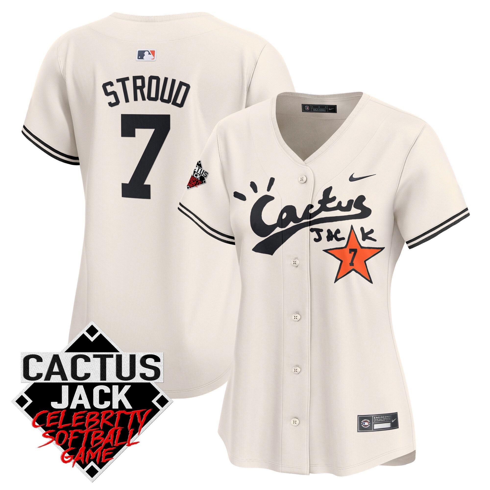 Women’s Cactus Jack Celebrity Softball Game Patch Vapor Premier Limited Jersey V2