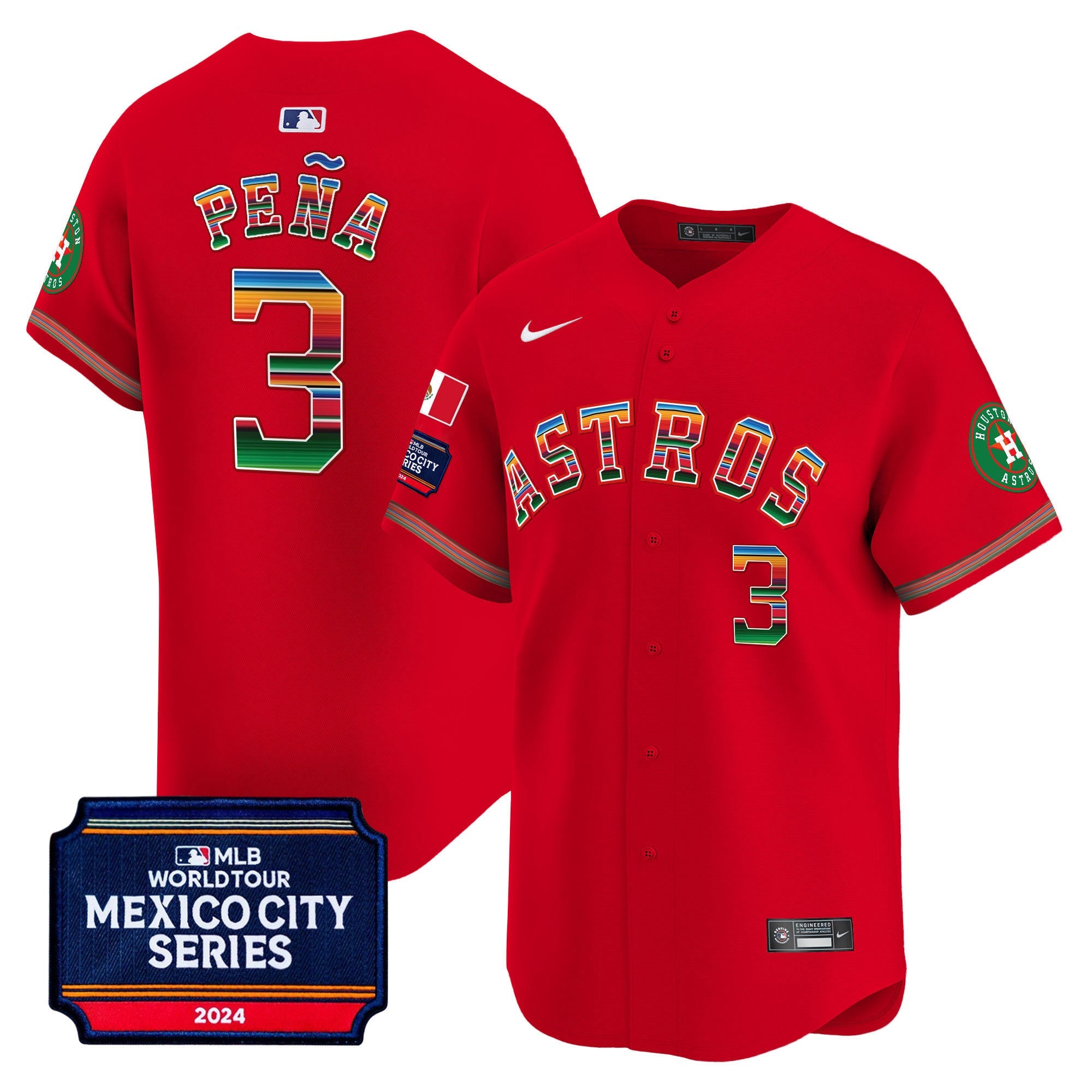 Men’s Houston 2024 Mexico City Series Patch Vapor Premier Limited Jersey