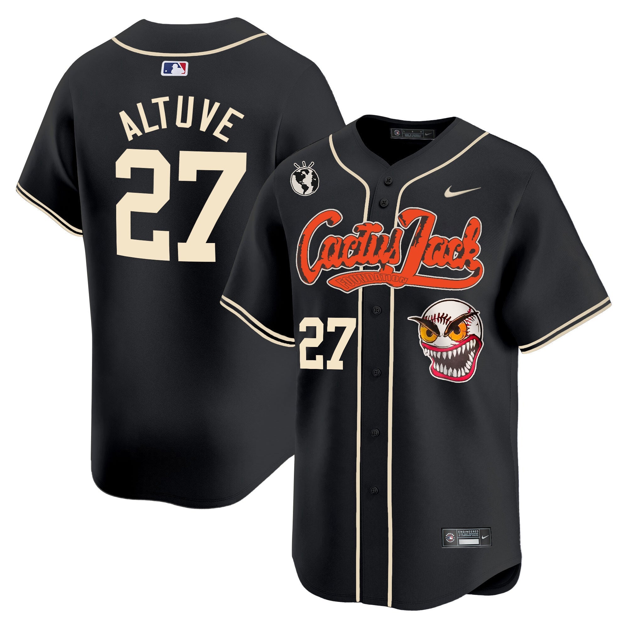 Men’s Houston Cactus Jack Vapor Premier Limited Jersey – Stitched