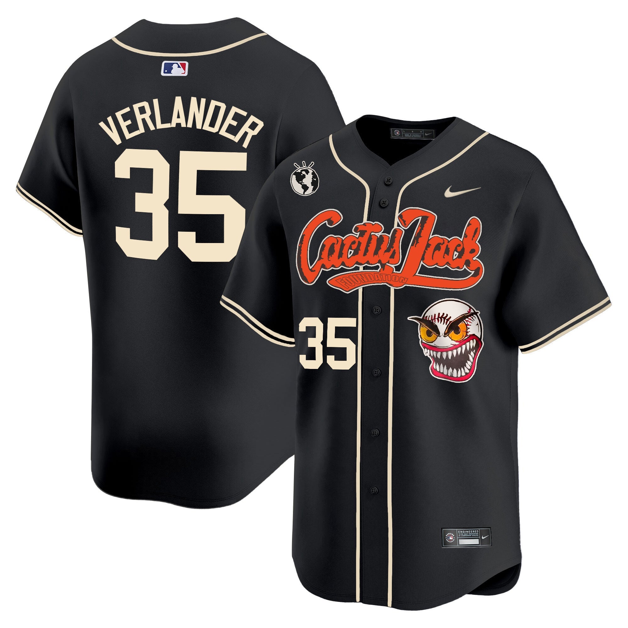Men’s Houston Cactus Jack Vapor Premier Limited Jersey – Stitched