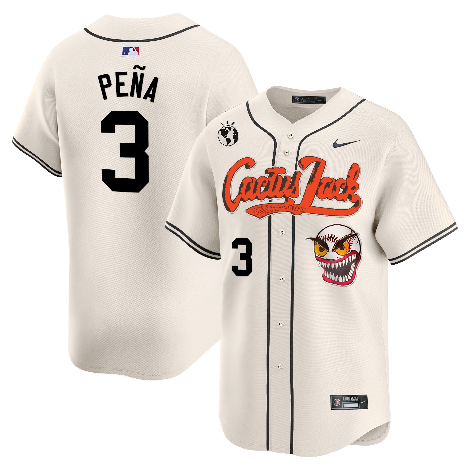 Men’s Houston Cactus Jack Vapor Premier Limited Jersey – Stitched