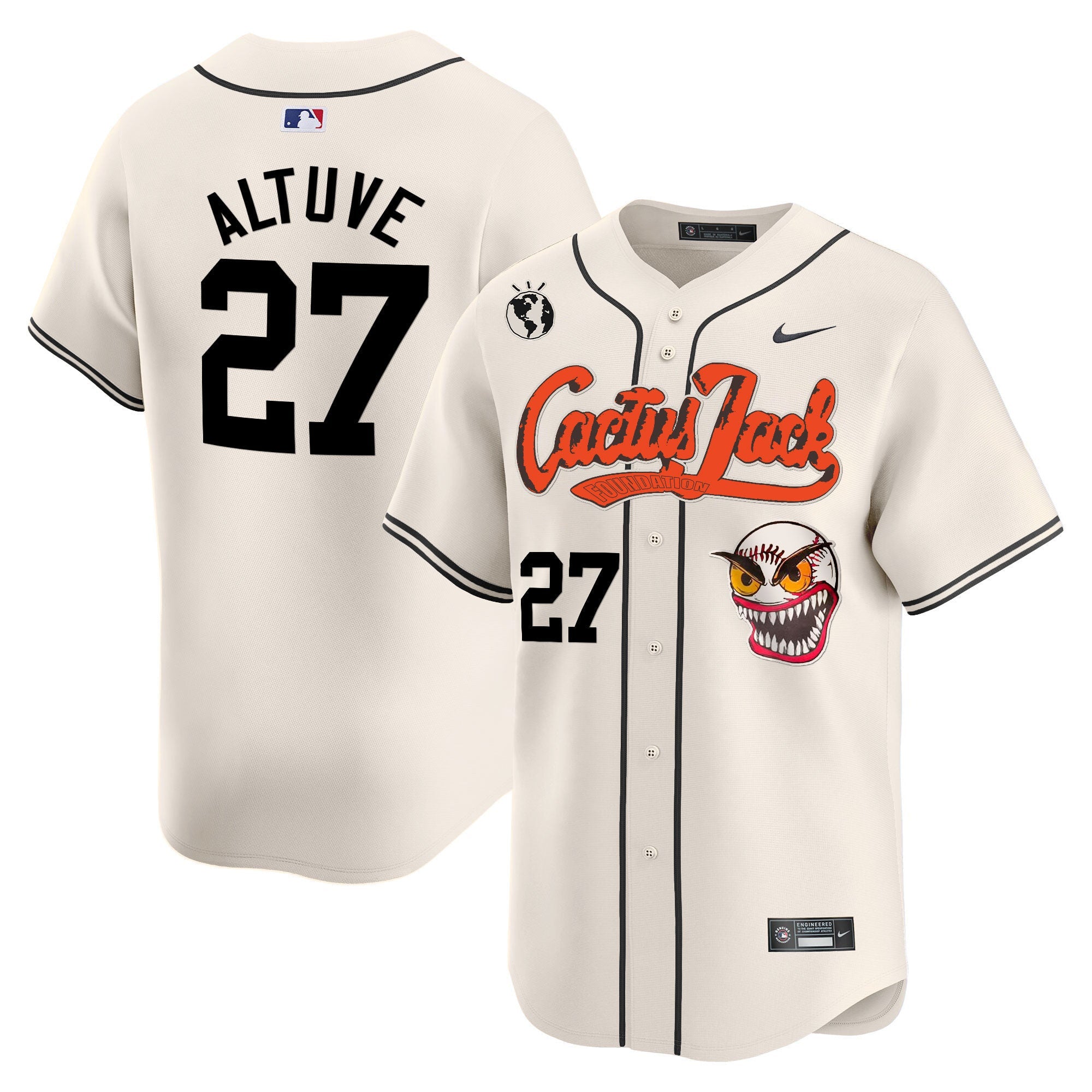 Men’s Houston Cactus Jack Vapor Premier Limited Jersey – Stitched