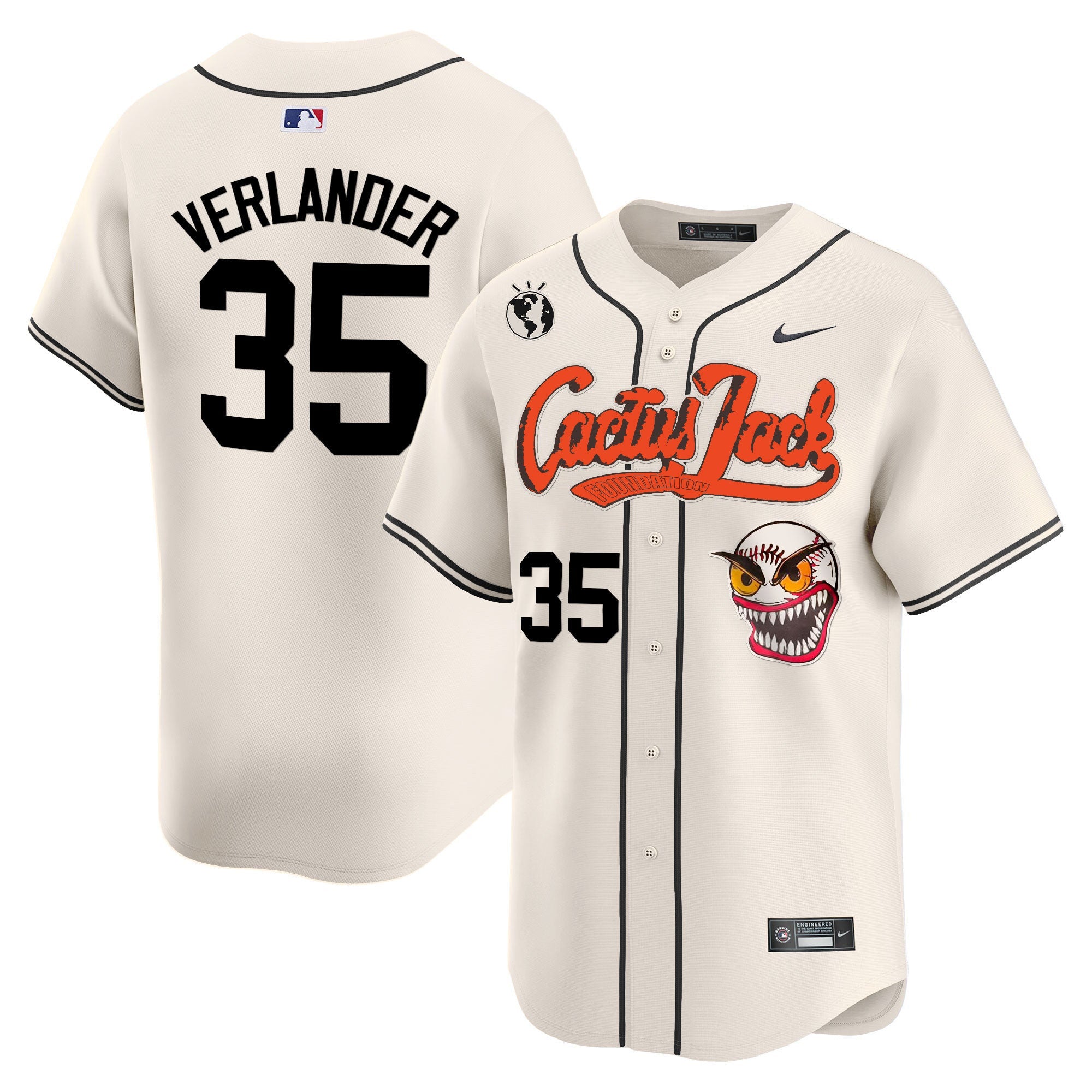 Men’s Houston Cactus Jack Vapor Premier Limited Jersey – Stitched