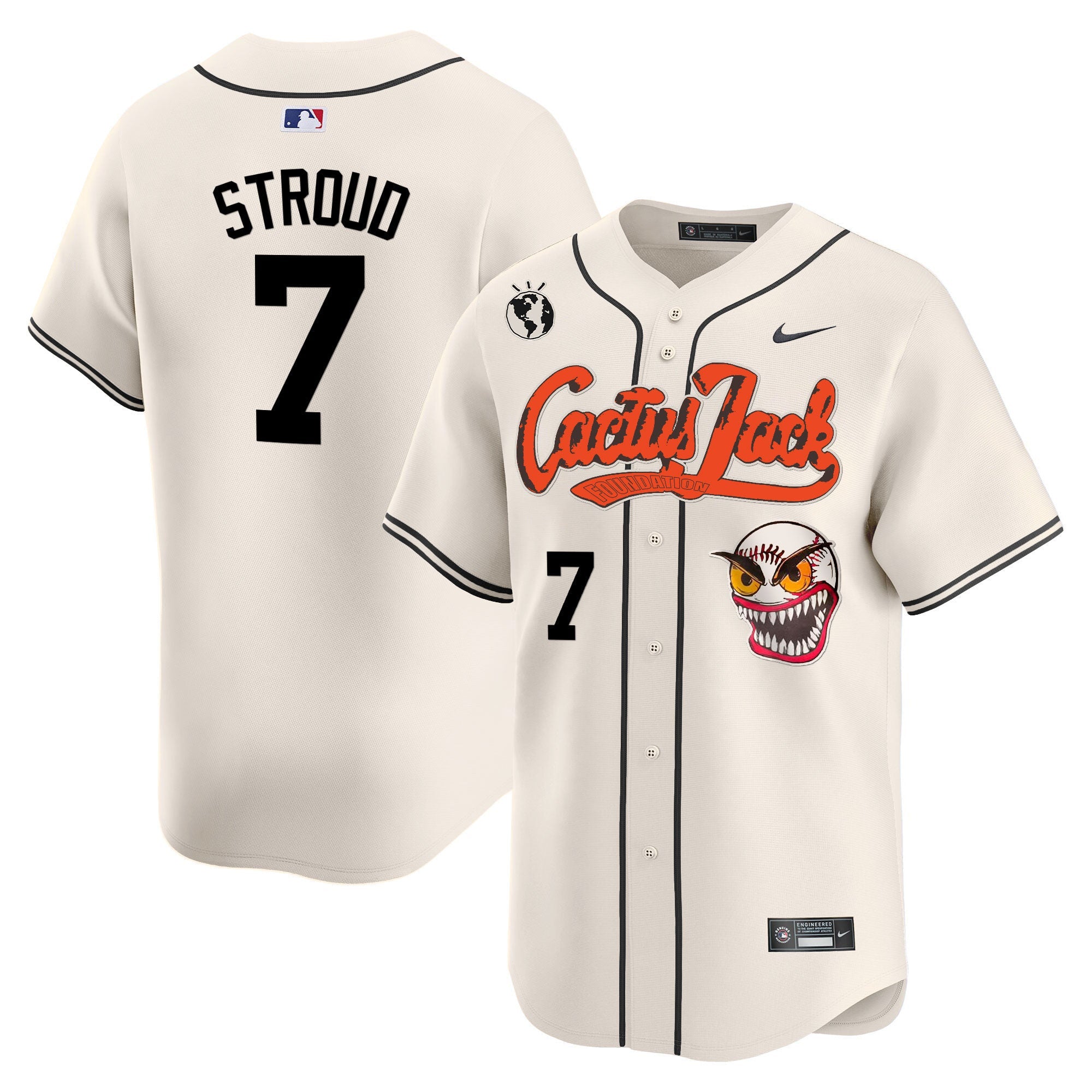 Men’s Houston Cactus Jack Vapor Premier Limited Jersey – Stitched