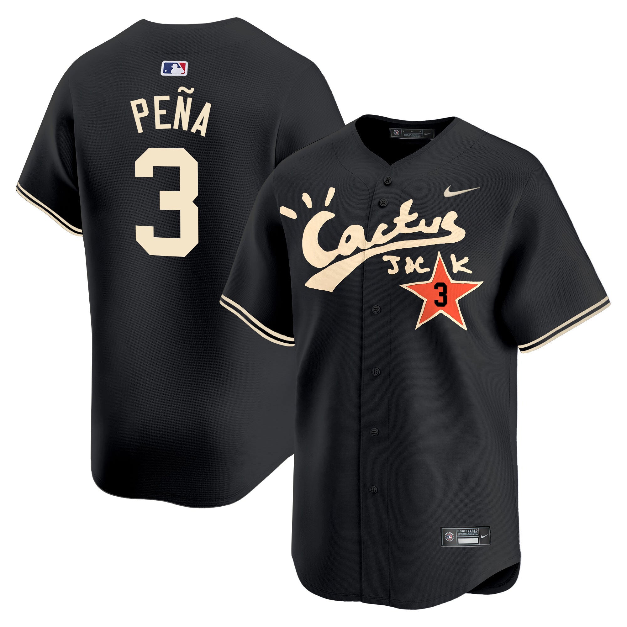Men’s Houston Cactus Jack Vapor Premier Limited Jersey V2 – Stitched