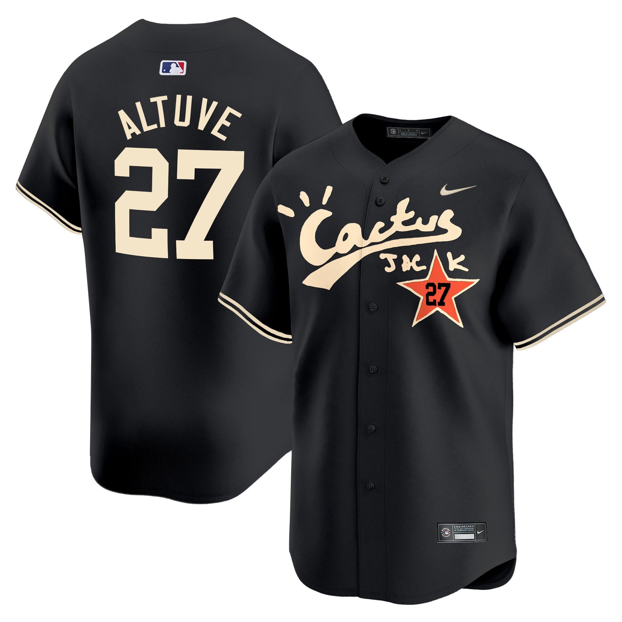 Men’s Houston Cactus Jack Vapor Premier Limited Jersey V2 – Stitched