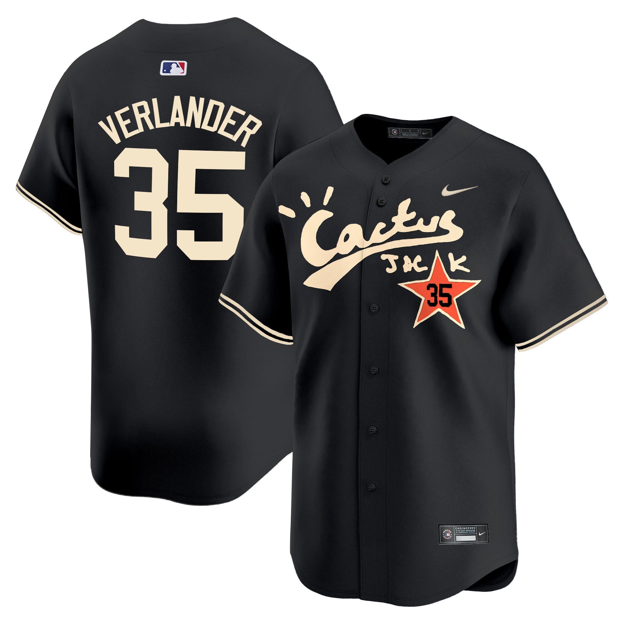 Men’s Houston Cactus Jack Vapor Premier Limited Jersey V2 – Stitched