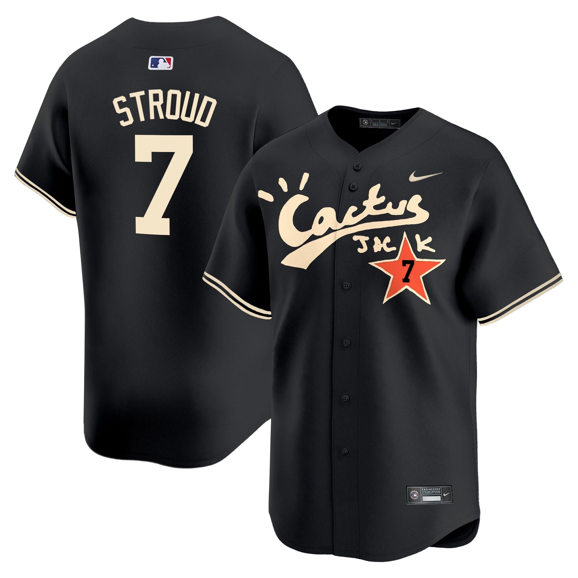 Men’s Houston Cactus Jack Vapor Premier Limited Jersey V2 – Stitched