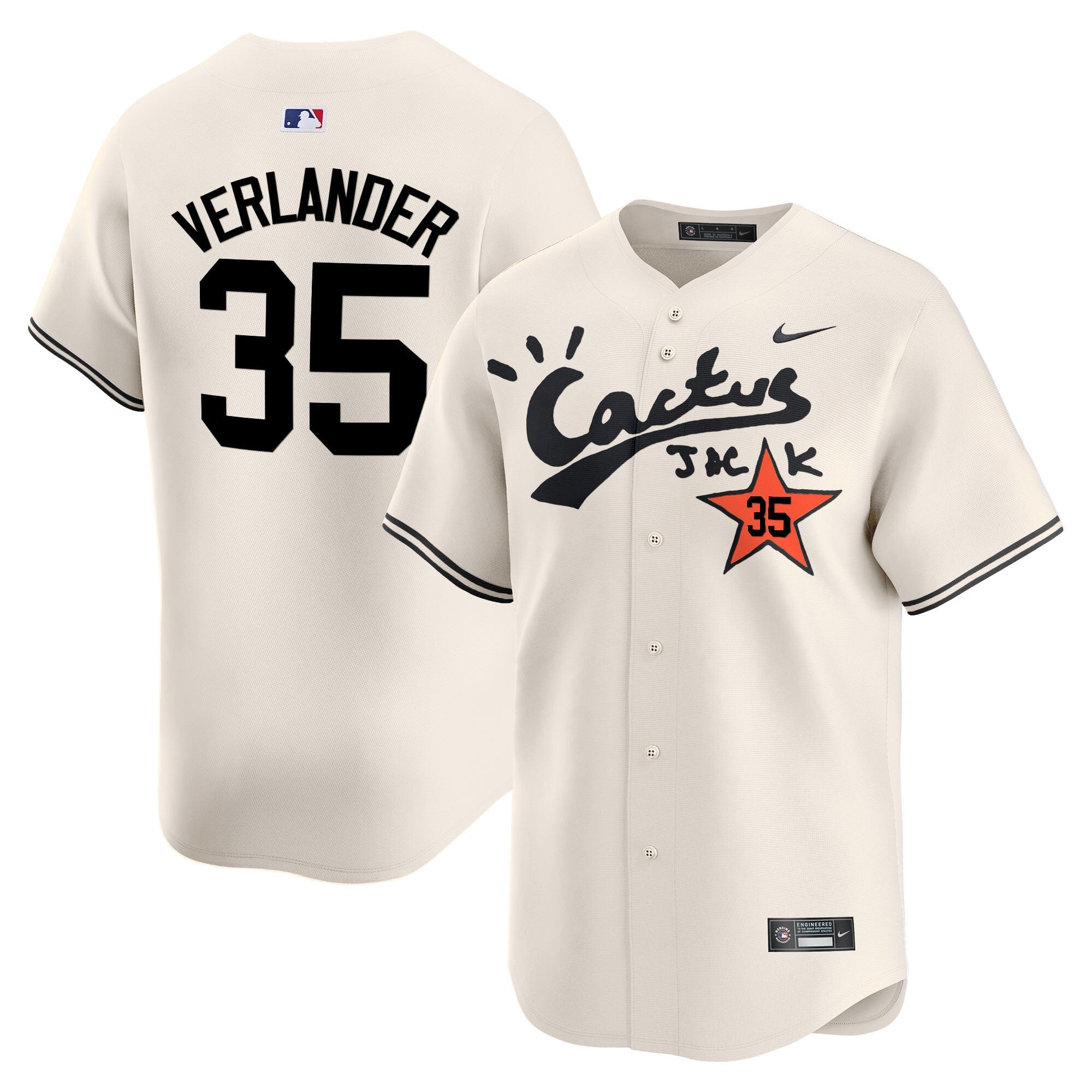 Men’s Houston Cactus Jack Vapor Premier Limited Jersey V2 – Stitched
