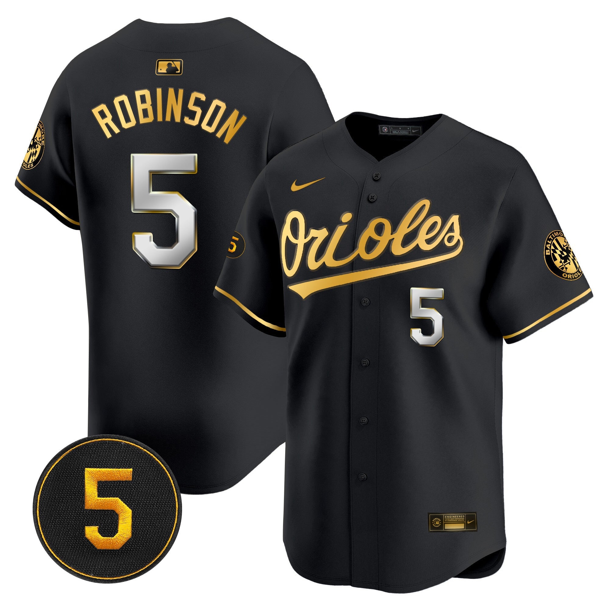 Men’s Baltimore Robinson Patch Vapor Premier Limited Jersey