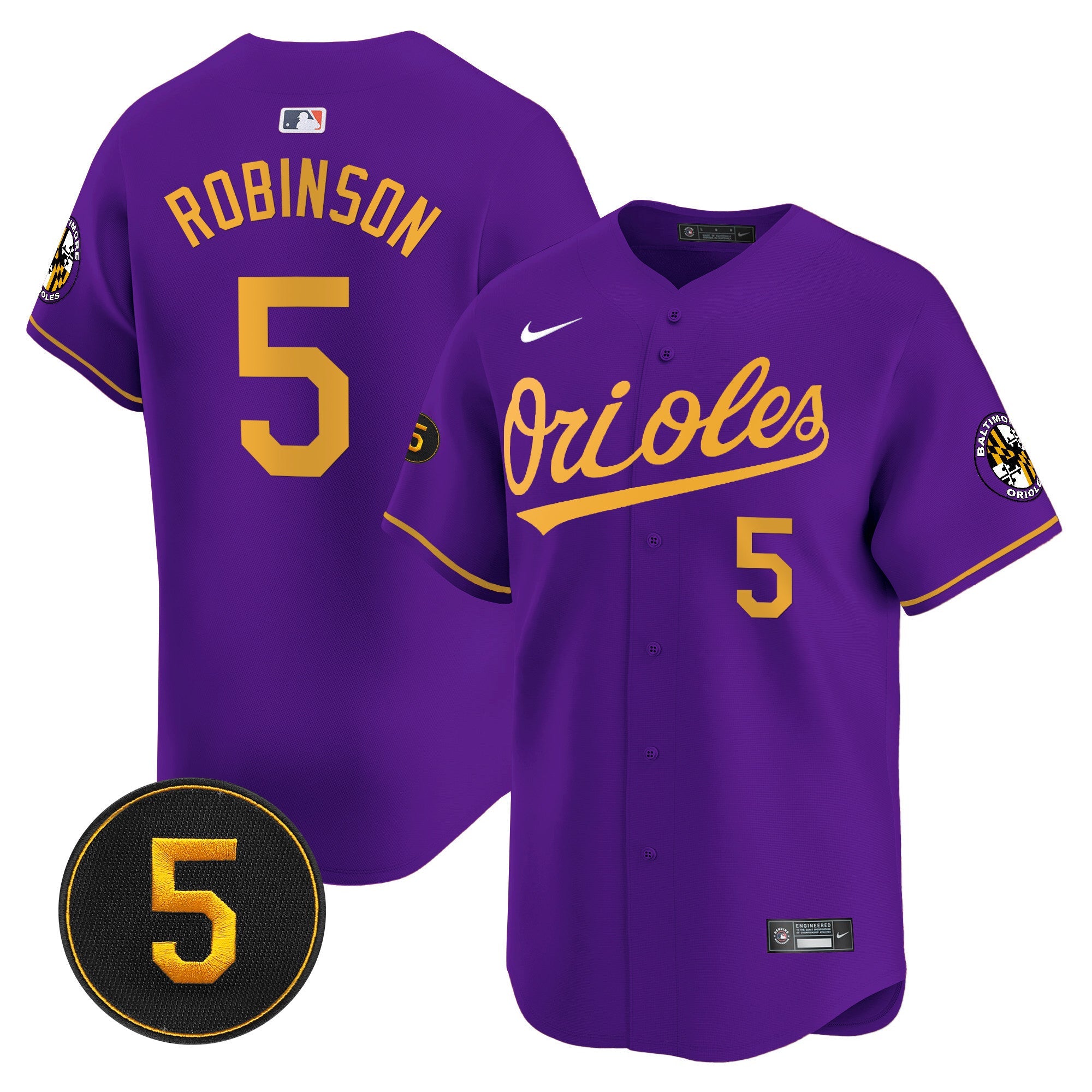 Men’s Baltimore Robinson Patch Vapor Premier Limited Jersey