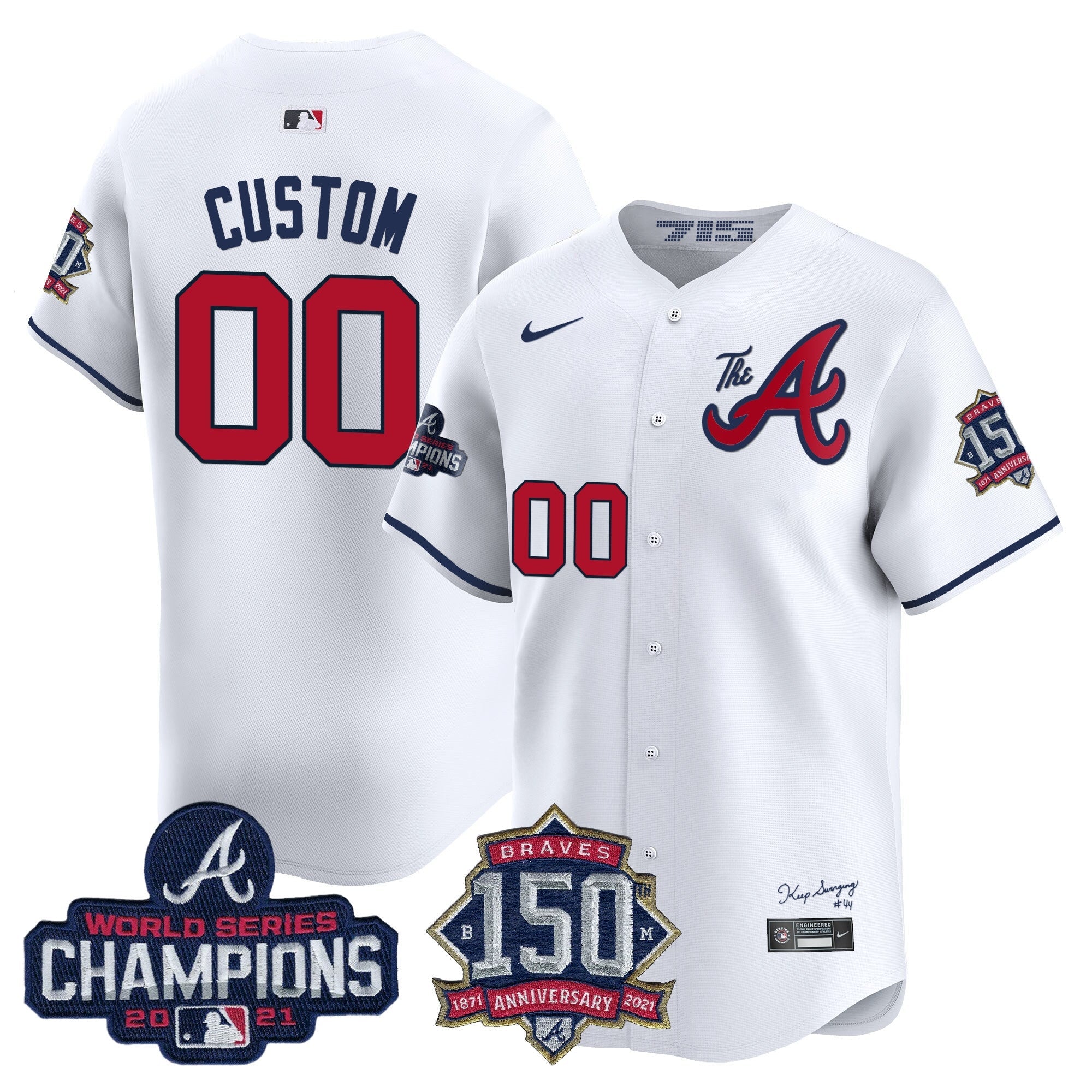 Atlanta Champions & 150th Patch Vapor Premier Limited Custom Jersey