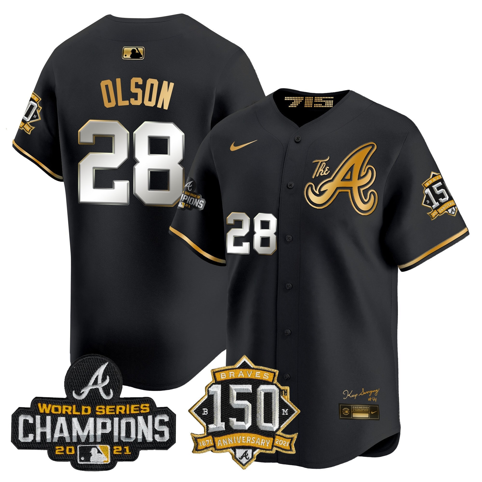 Men’s Atlanta Champions & 150th Patch Vapor Premier Limited Jersey