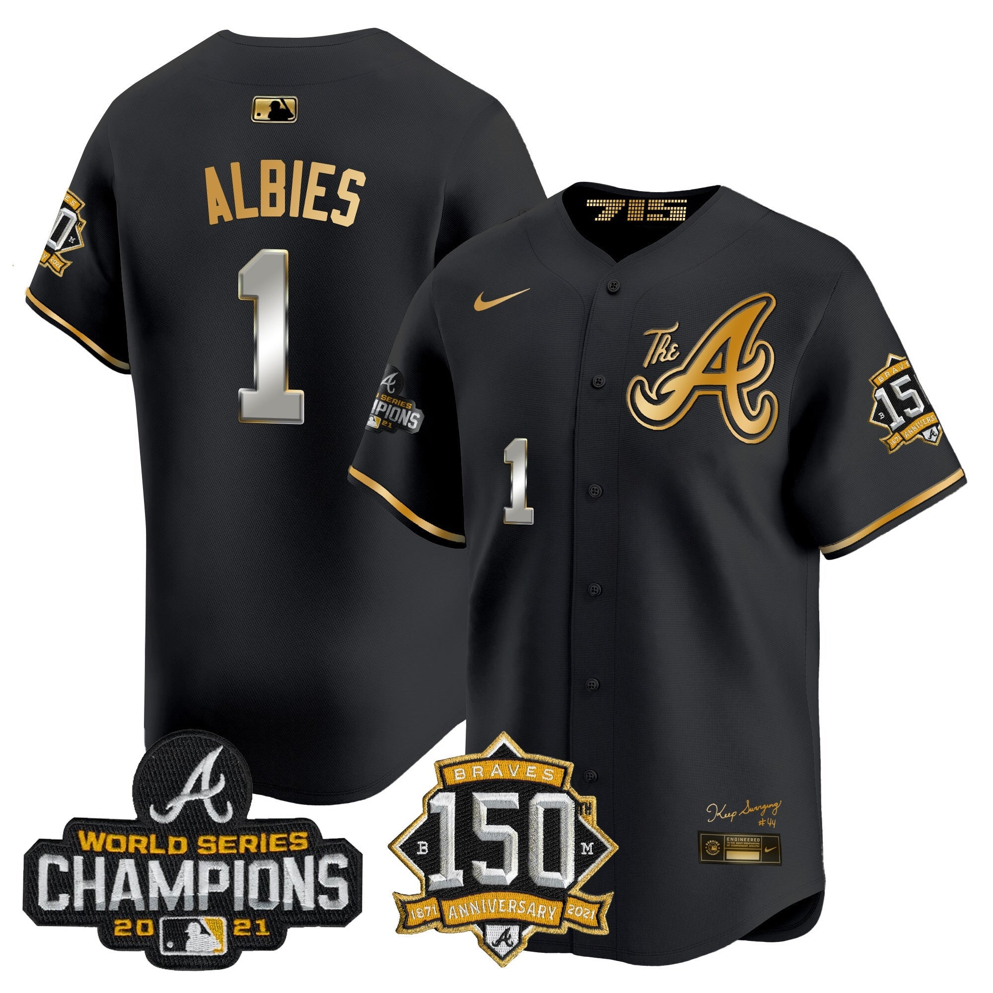 Men’s Atlanta Champions & 150th Patch Vapor Premier Limited Jersey