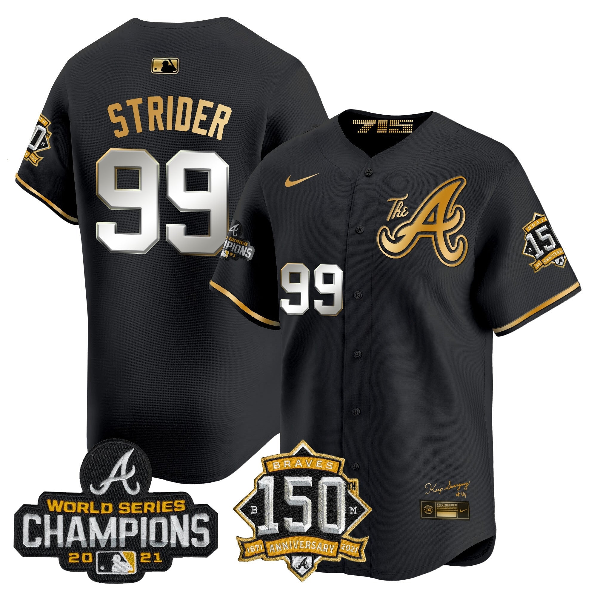 Men’s Atlanta Champions & 150th Patch Vapor Premier Limited Jersey