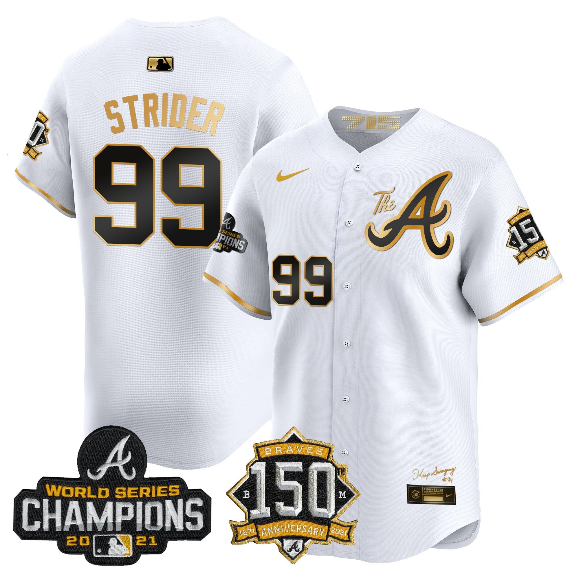 Men’s Atlanta Champions & 150th Patch Vapor Premier Limited Jersey