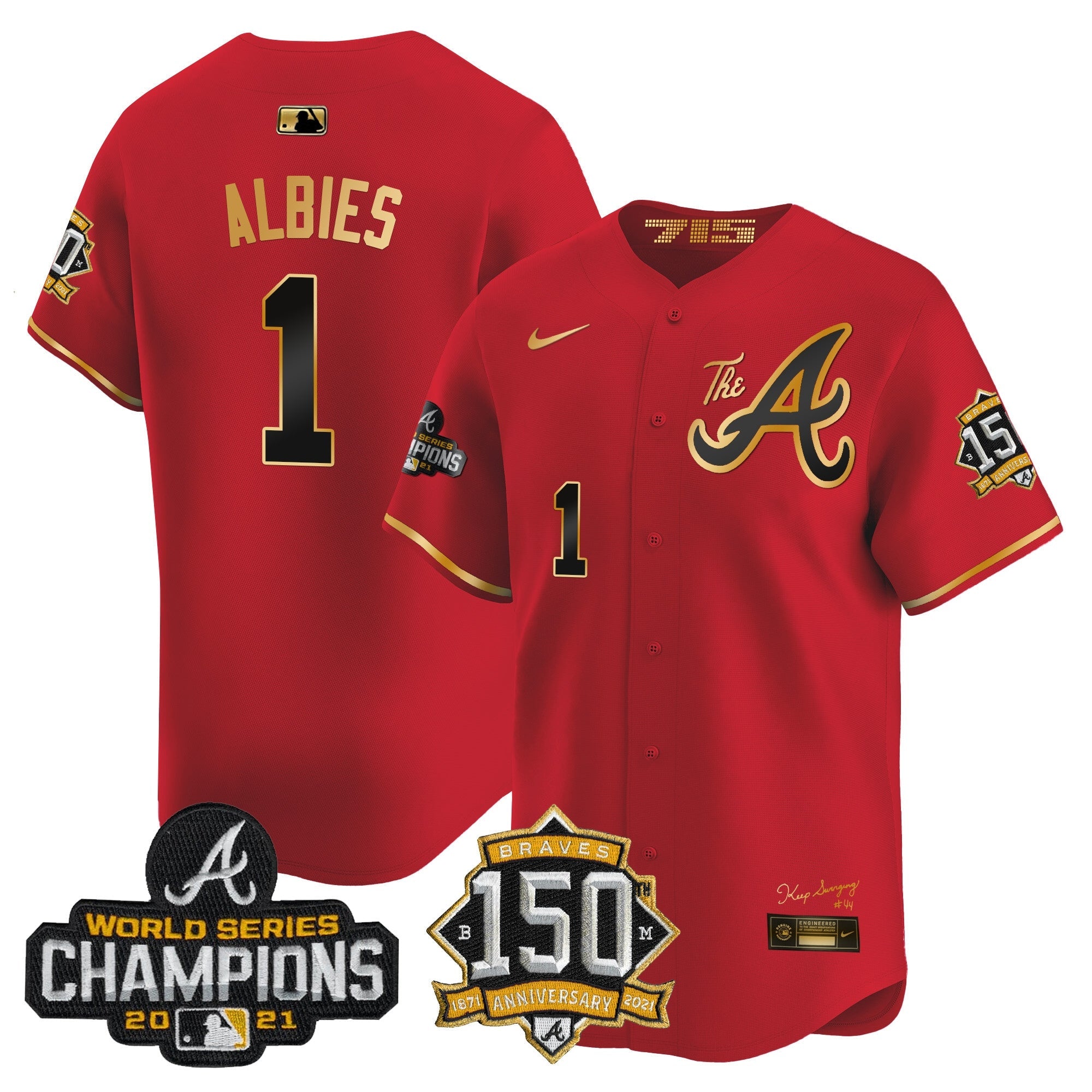 Men’s Atlanta Champions & 150th Patch Vapor Premier Limited Jersey