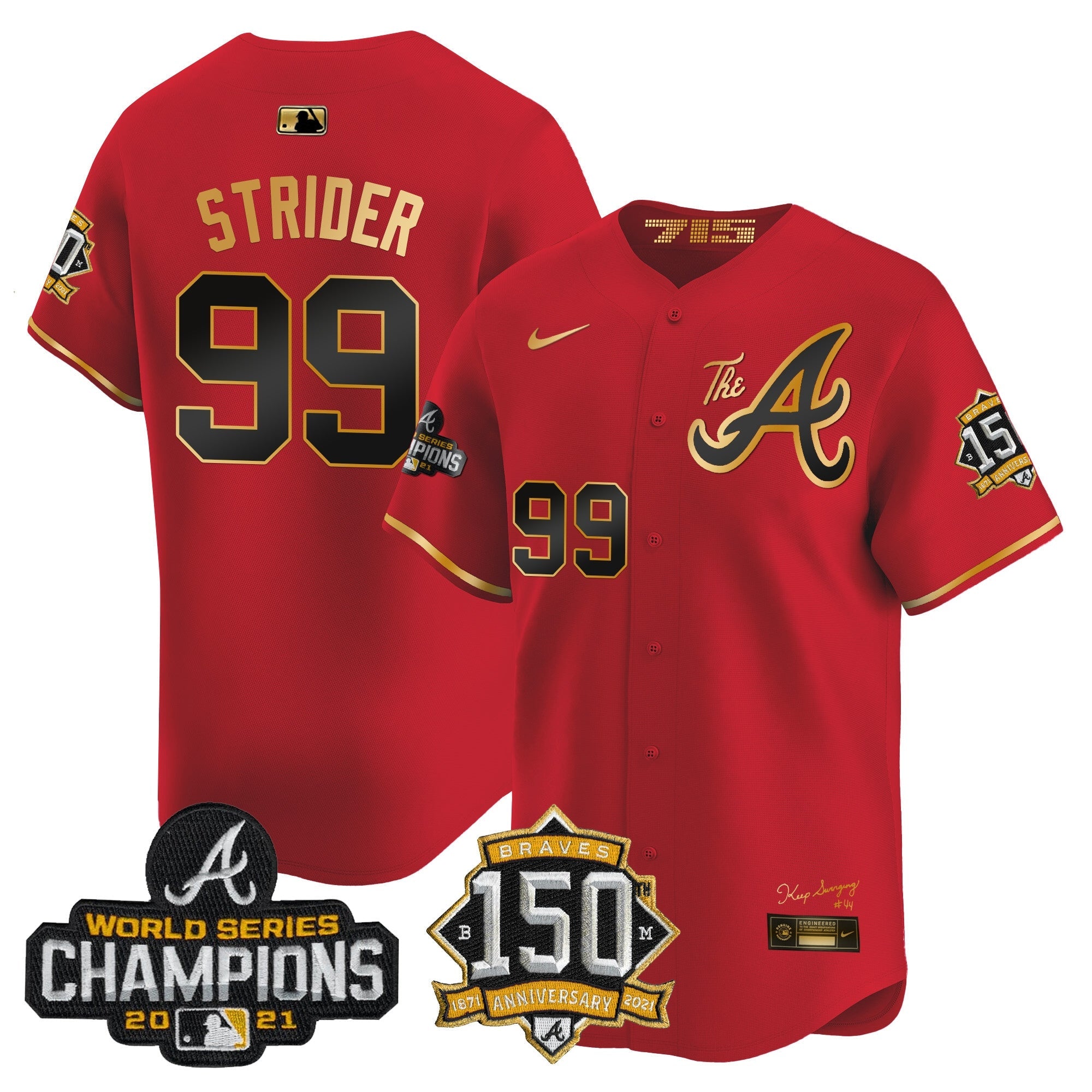 Men’s Atlanta Champions & 150th Patch Vapor Premier Limited Jersey