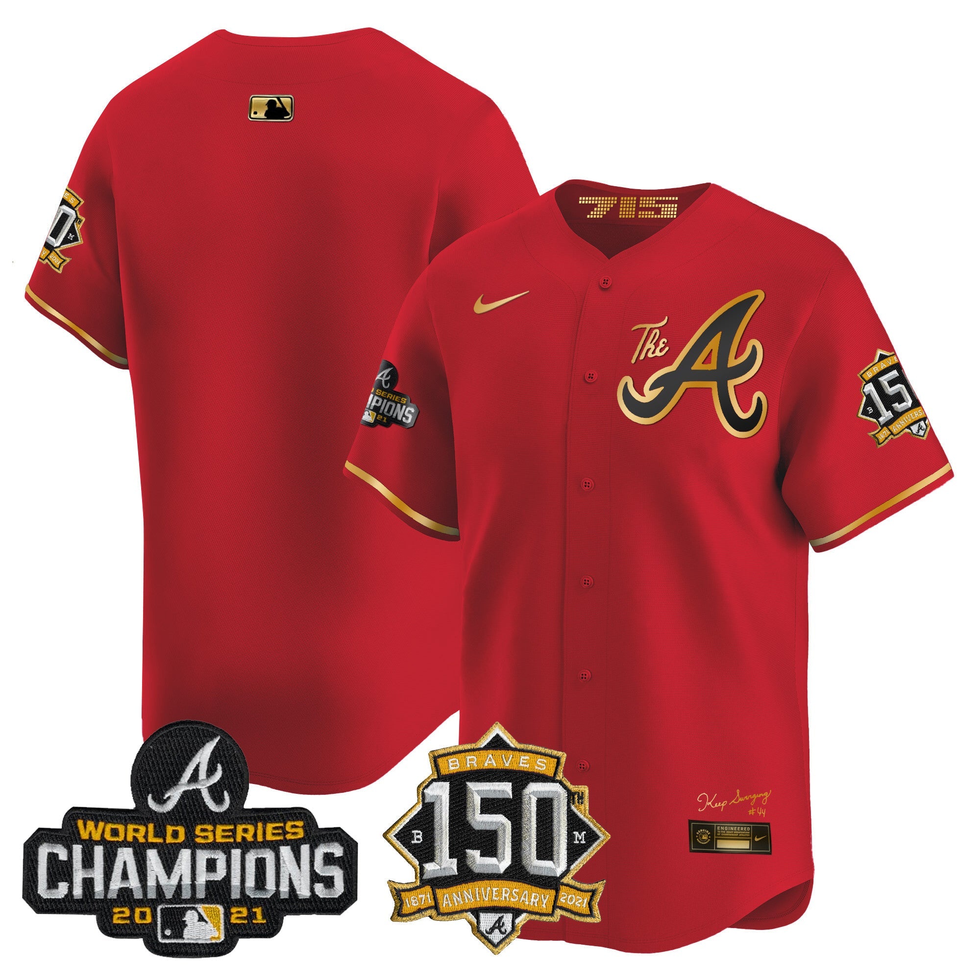 Men’s Atlanta Champions & 150th Patch Vapor Premier Limited Jersey