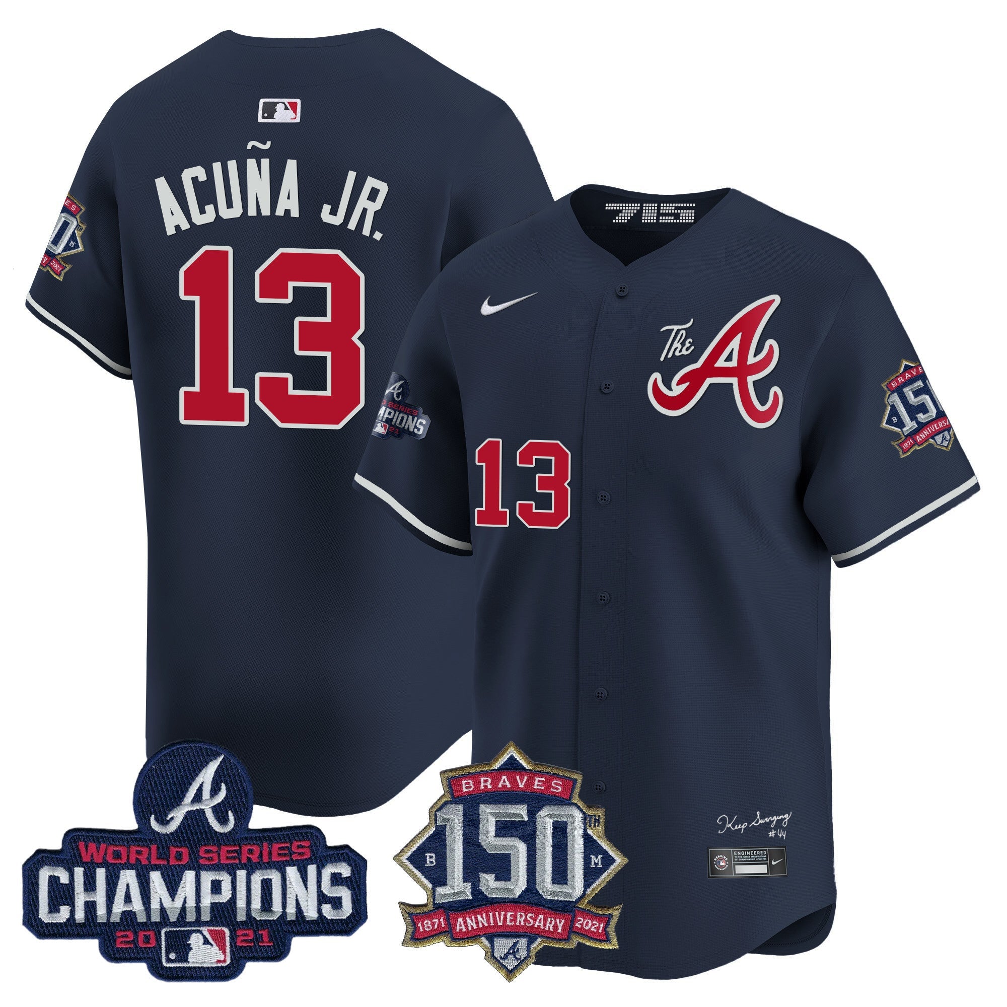 Men’s Atlanta Champions & 150th Patch Vapor Premier Limited Jersey