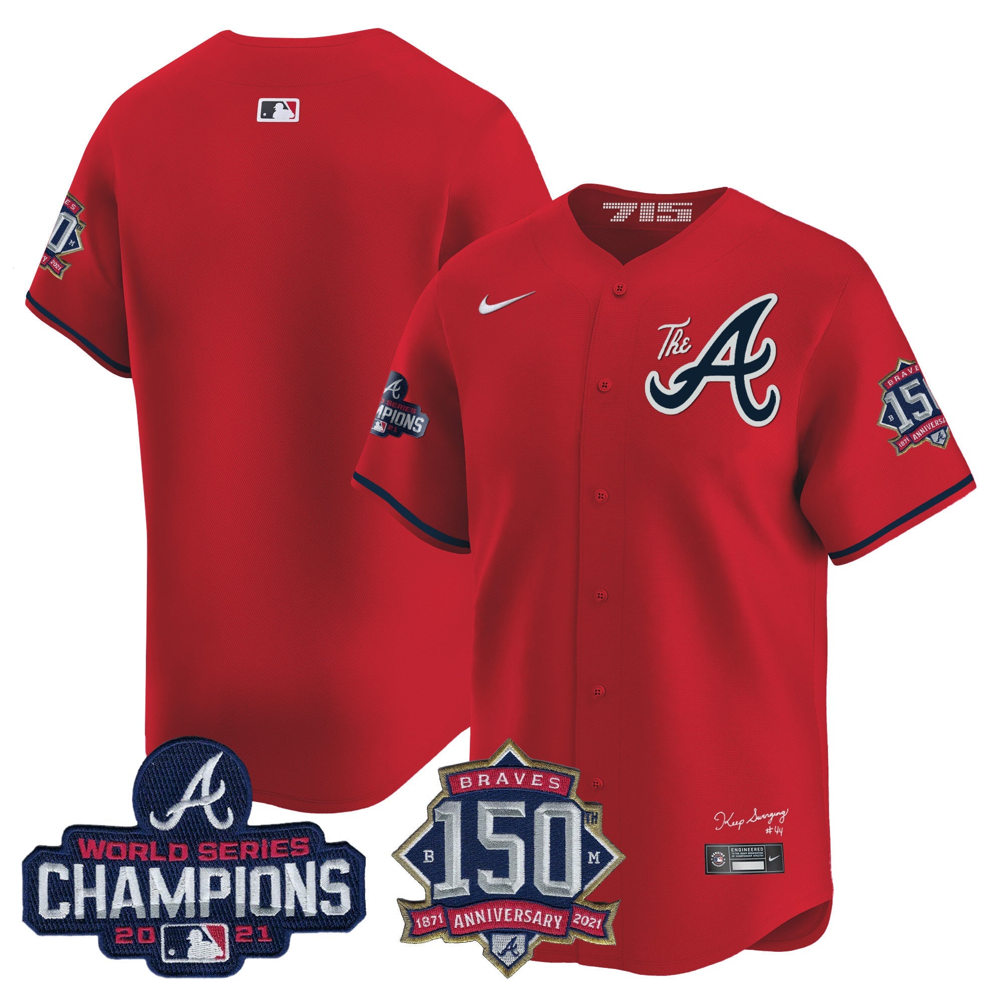 Men’s Atlanta Champions & 150th Patch Vapor Premier Limited Jersey
