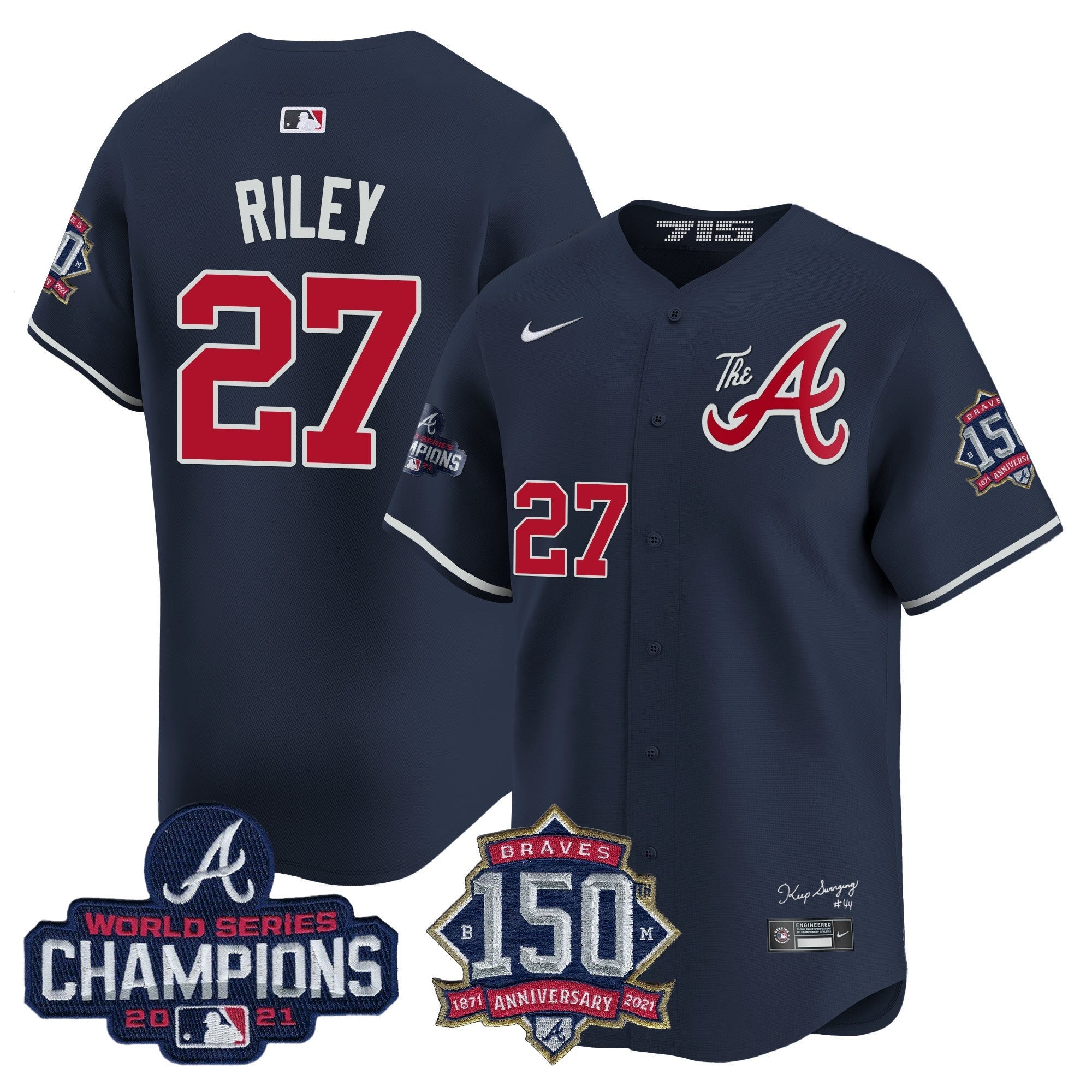 Men’s Atlanta Champions & 150th Patch Vapor Premier Limited Jersey