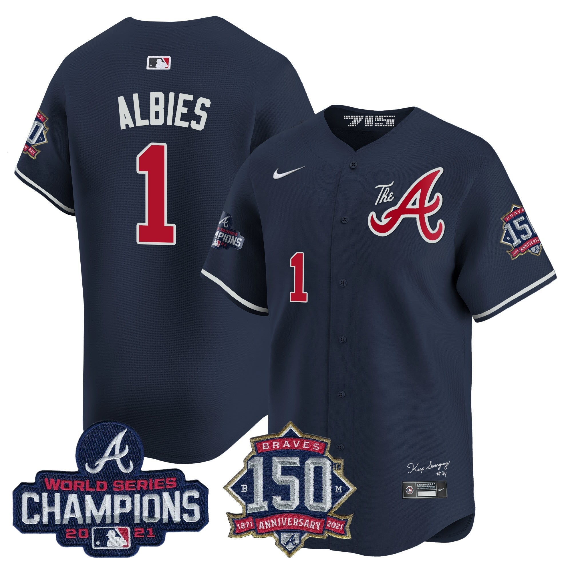 Men’s Atlanta Champions & 150th Patch Vapor Premier Limited Jersey