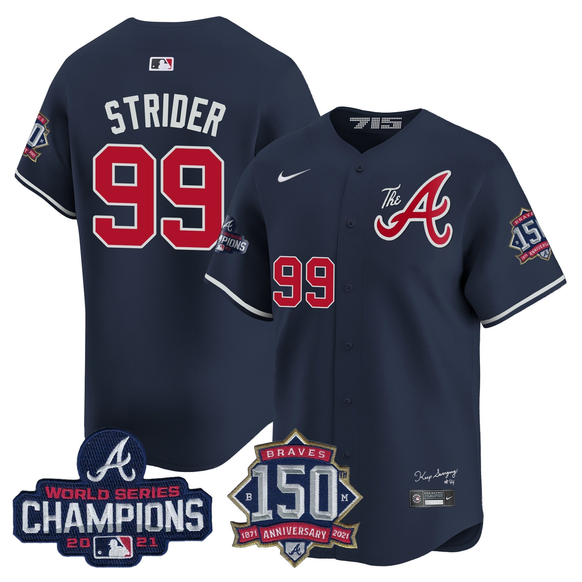 Men’s Atlanta Champions & 150th Patch Vapor Premier Limited Jersey