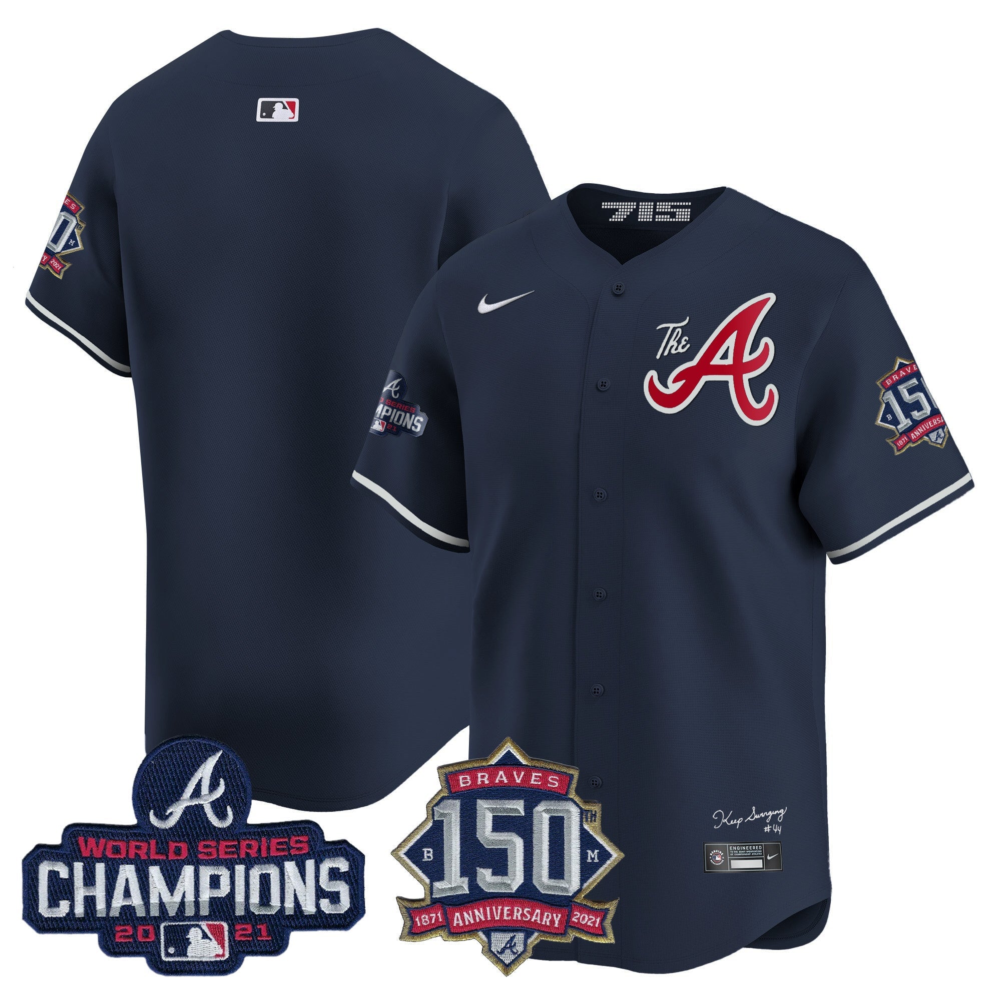 Men’s Atlanta Champions & 150th Patch Vapor Premier Limited Jersey
