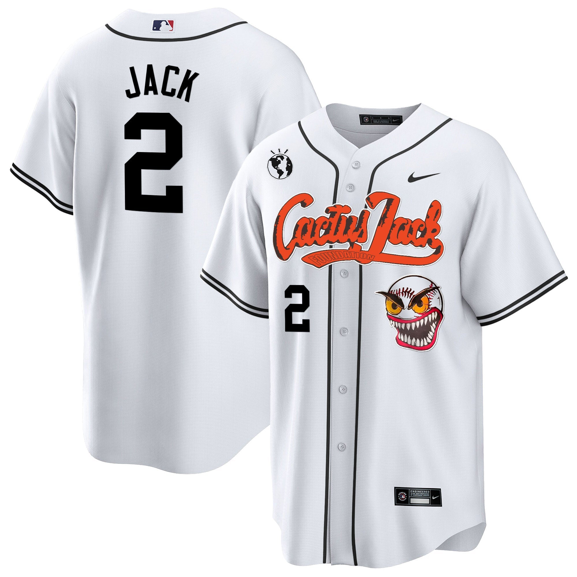 Men’s Houston Cactus Jack Cool Base Jersey – Stitched