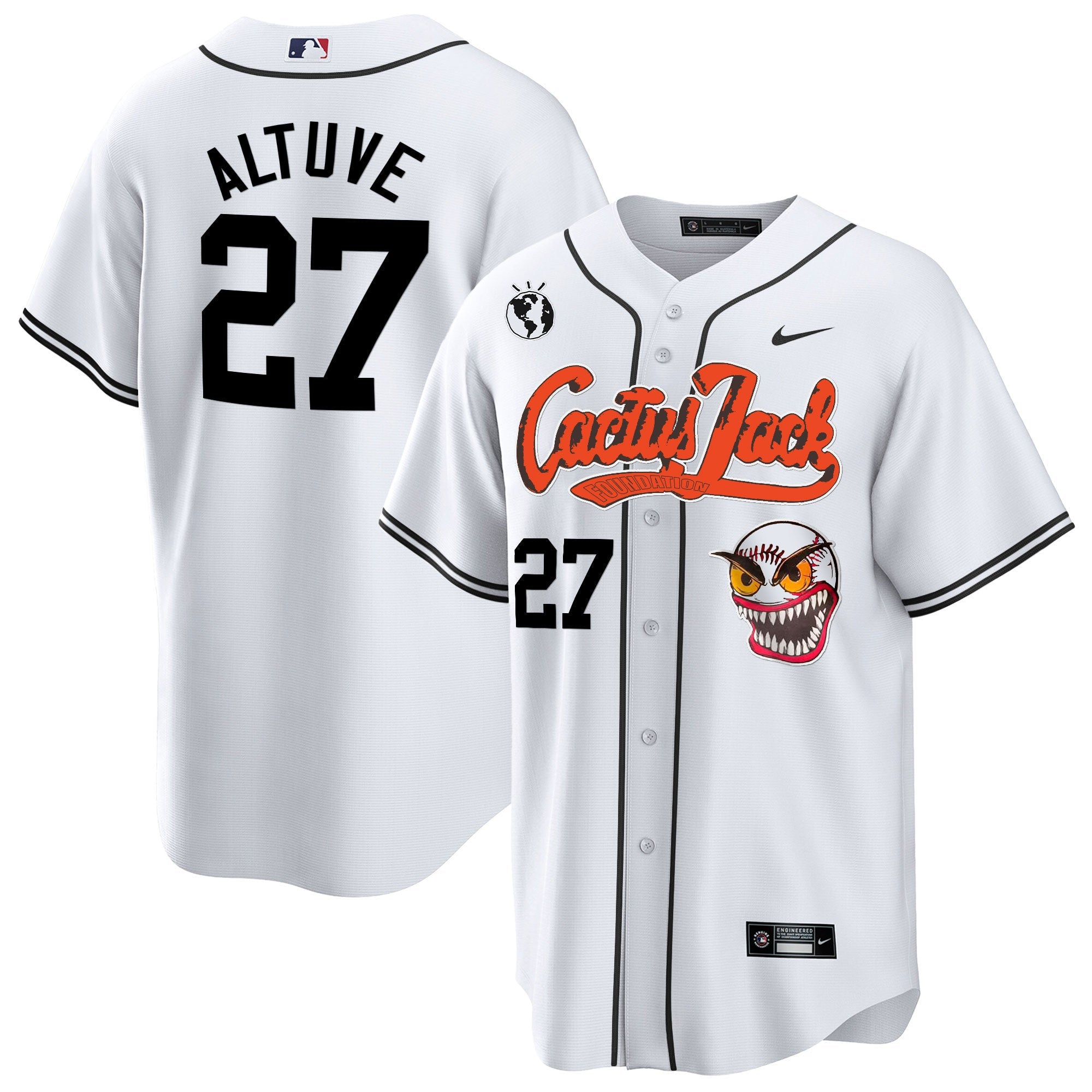 Men’s Houston Cactus Jack Cool Base Jersey – Stitched
