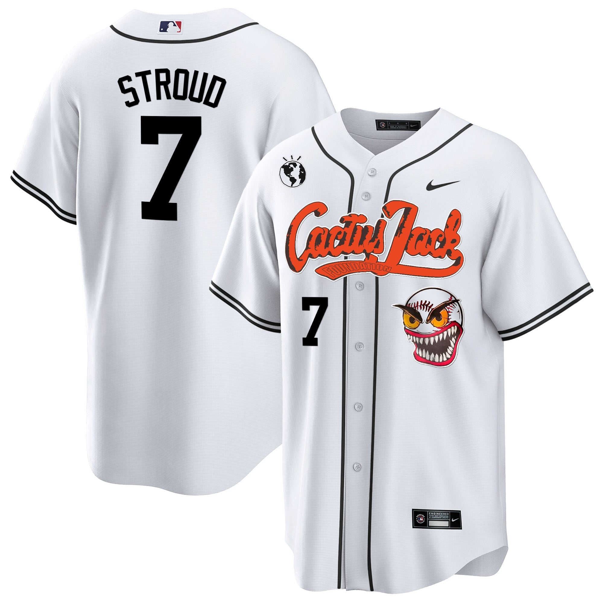 Men’s Houston Cactus Jack Cool Base Jersey – Stitched
