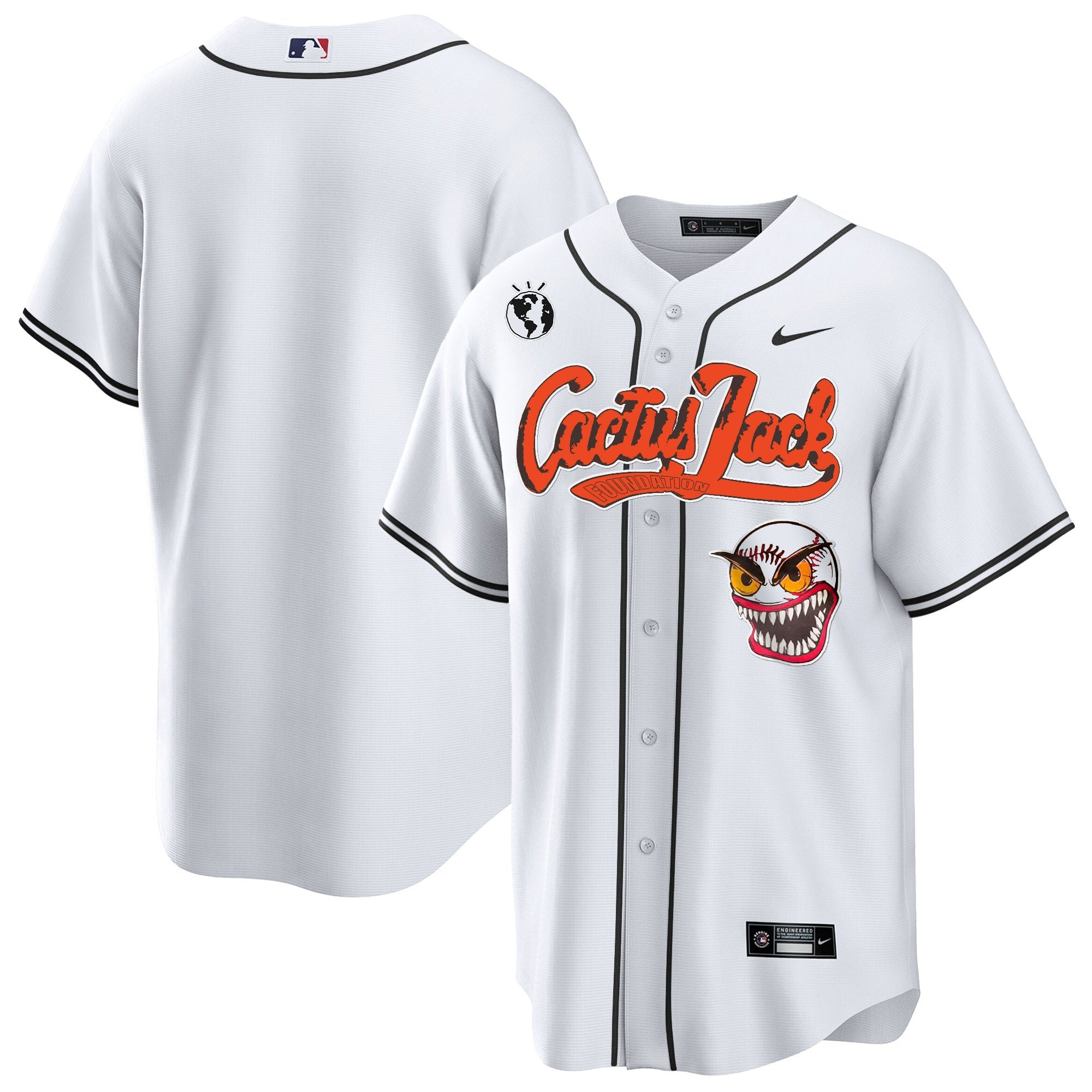 Men’s Houston Cactus Jack Cool Base Jersey – Stitched