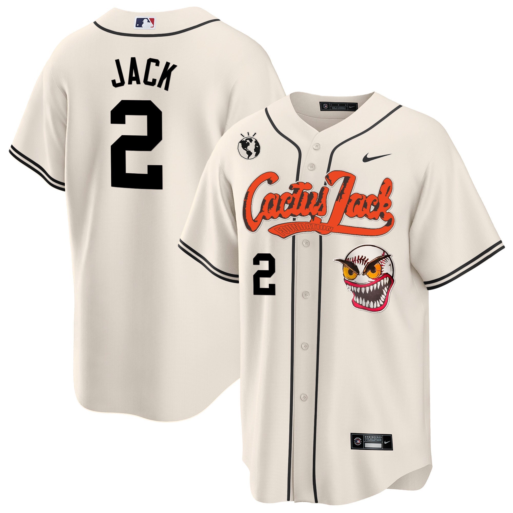 Men’s Houston Cactus Jack Cool Base Jersey – Stitched