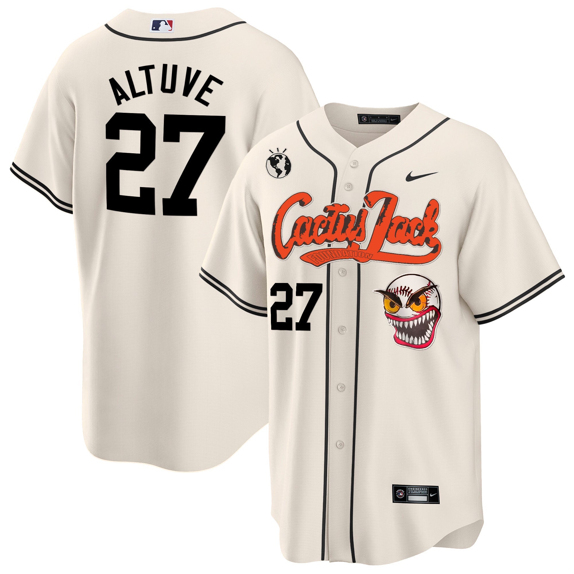 Men’s Houston Cactus Jack Cool Base Jersey – Stitched
