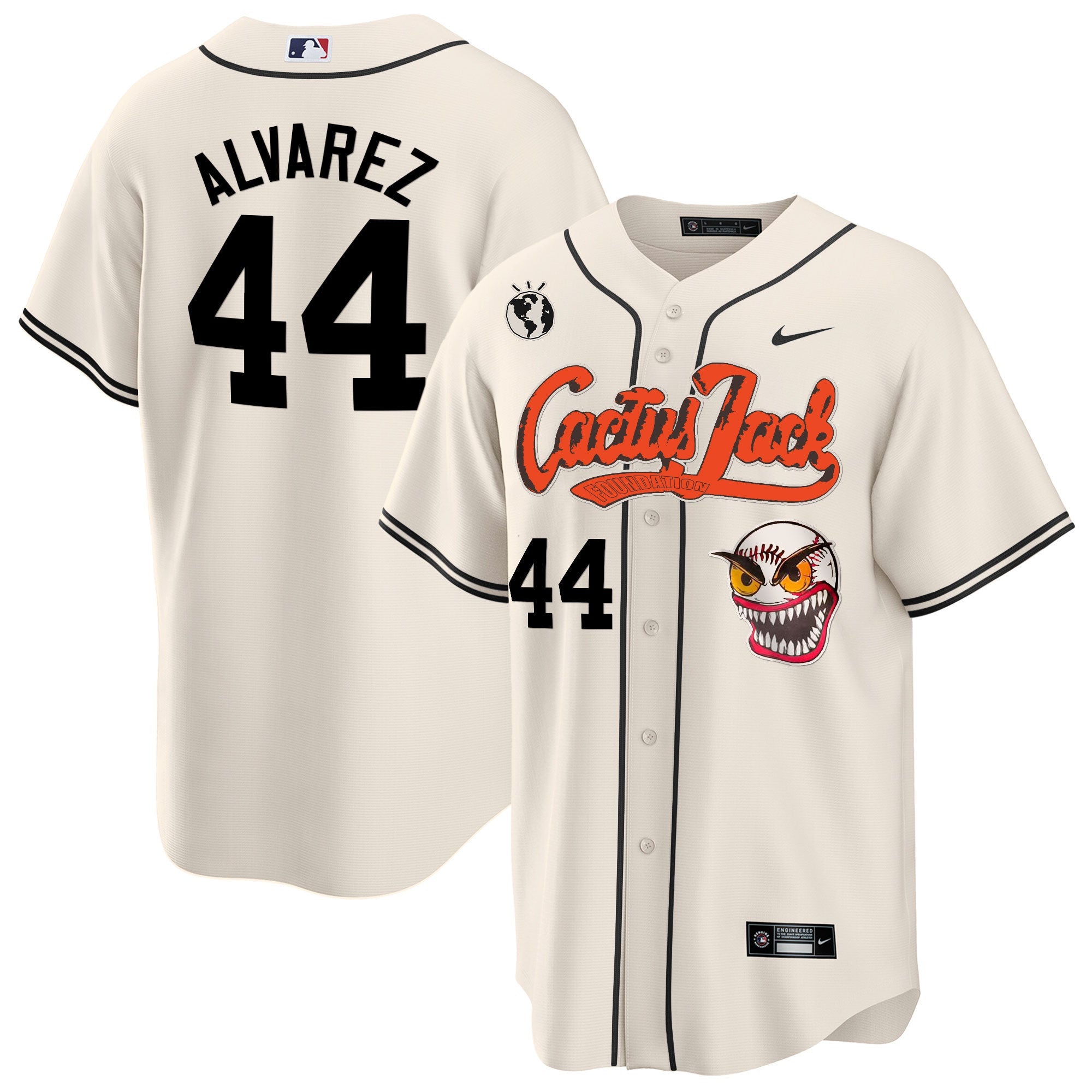 Men’s Houston Cactus Jack Cool Base Jersey – Stitched